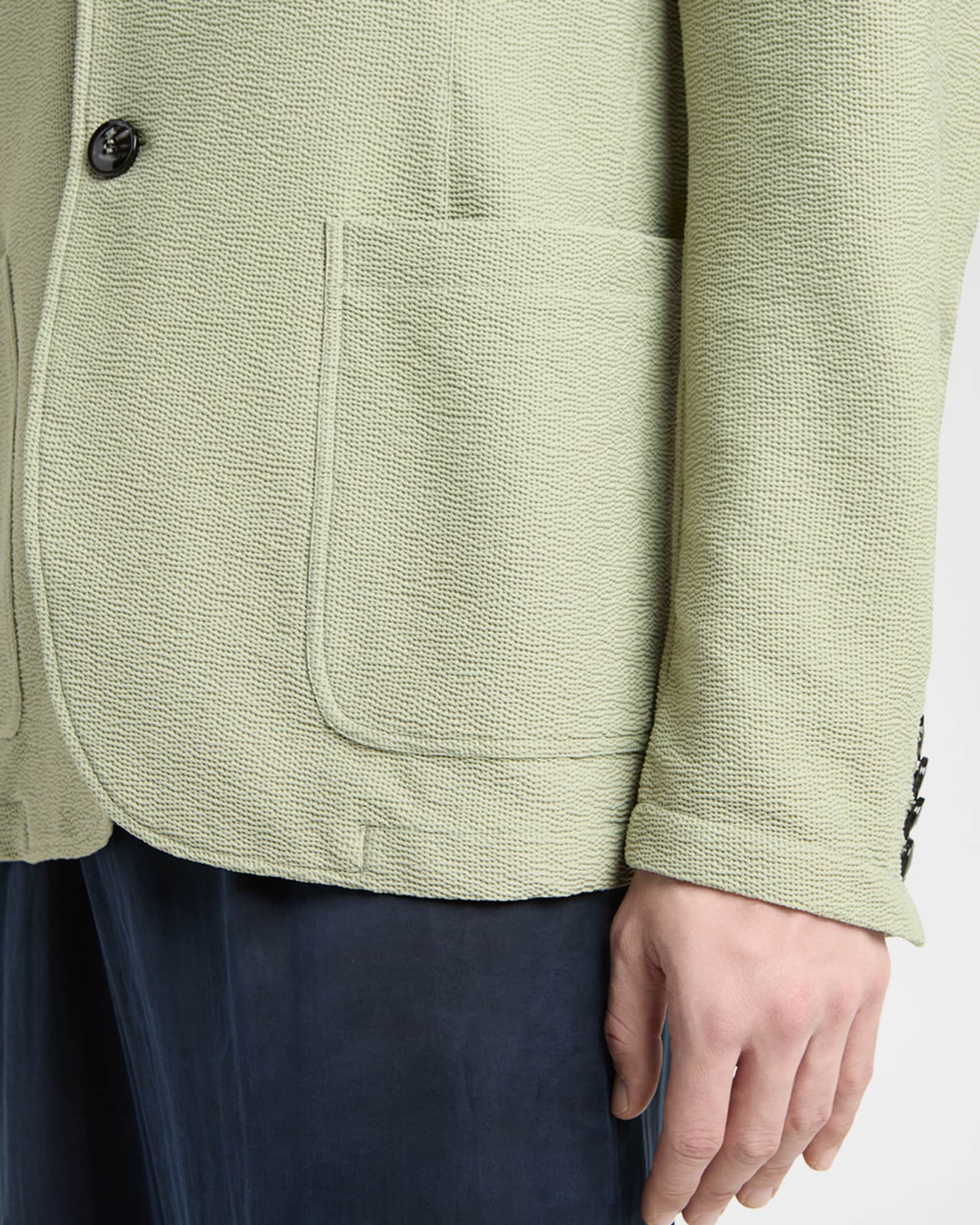 Giorgio Armani Men's Seersucker Patch-Pocket Blazer | Neiman Marcus