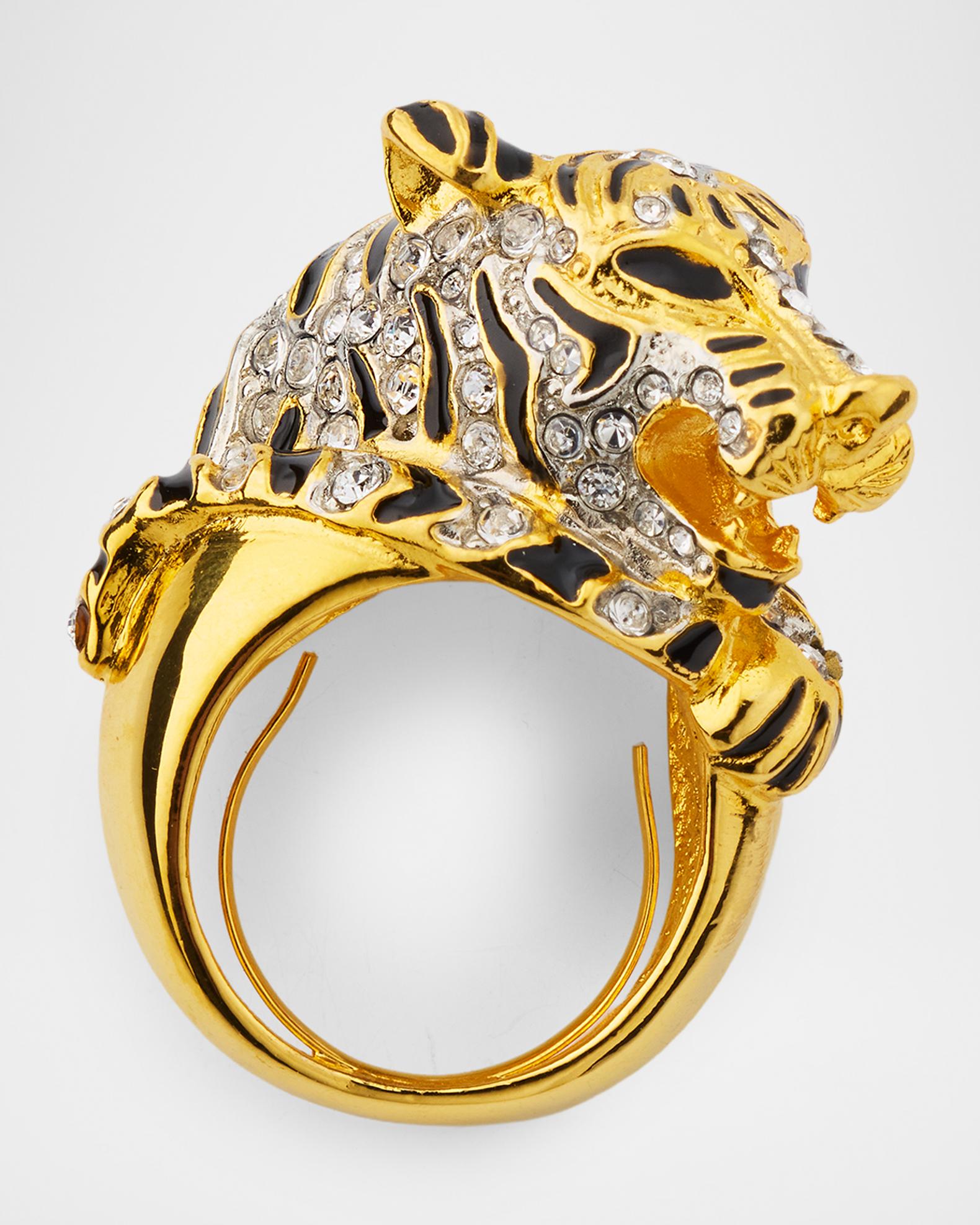 Kenneth Jay Lane Rhinestone Tiger Ring | Neiman Marcus