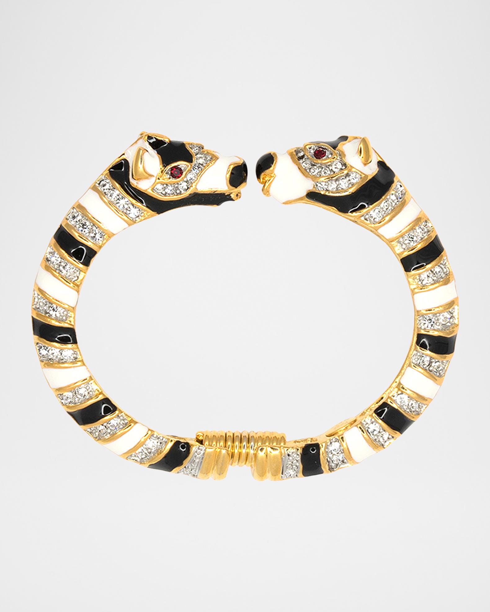 Kenneth Jay Lane Double Zebra Crystal Bracelet | Neiman Marcus
