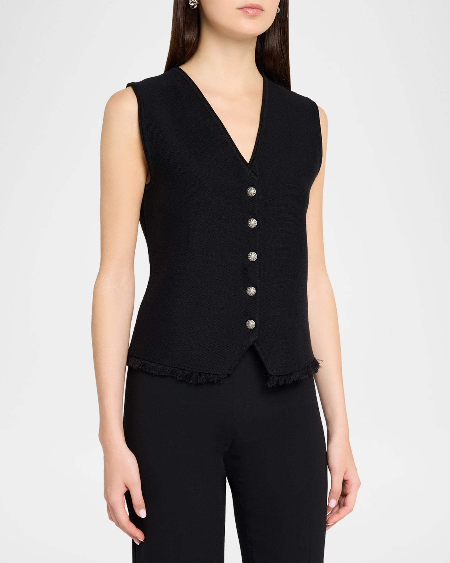 Kobi Halperin Anya Fringe-Hem Knit Vest | Neiman Marcus