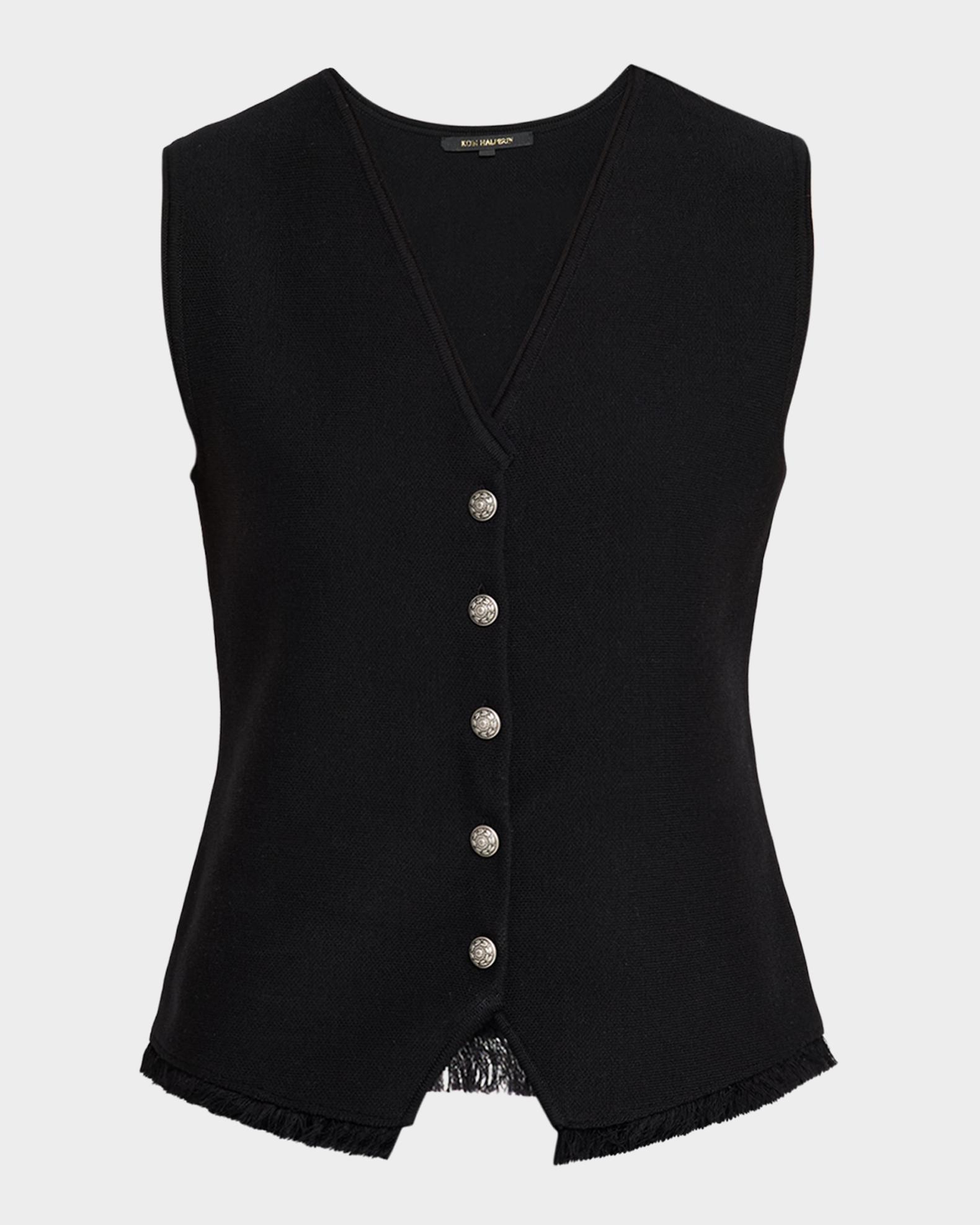 Kobi Halperin Anya Fringe-Hem Knit Vest | Neiman Marcus
