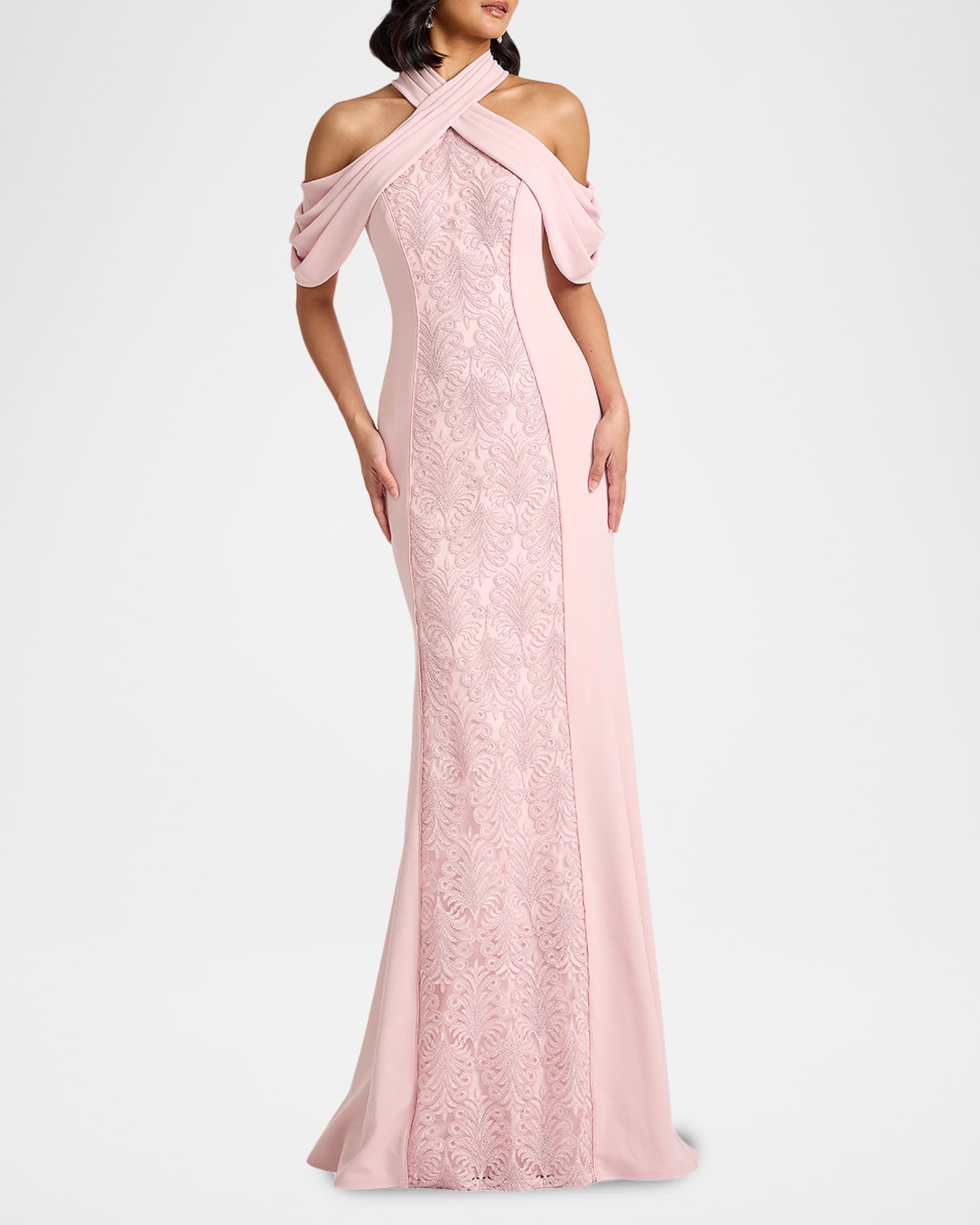 black lace cocktail dress sleeveless Elegant Long Black Lace Sleeveless Prom Dresses Long Slit Online main image 1