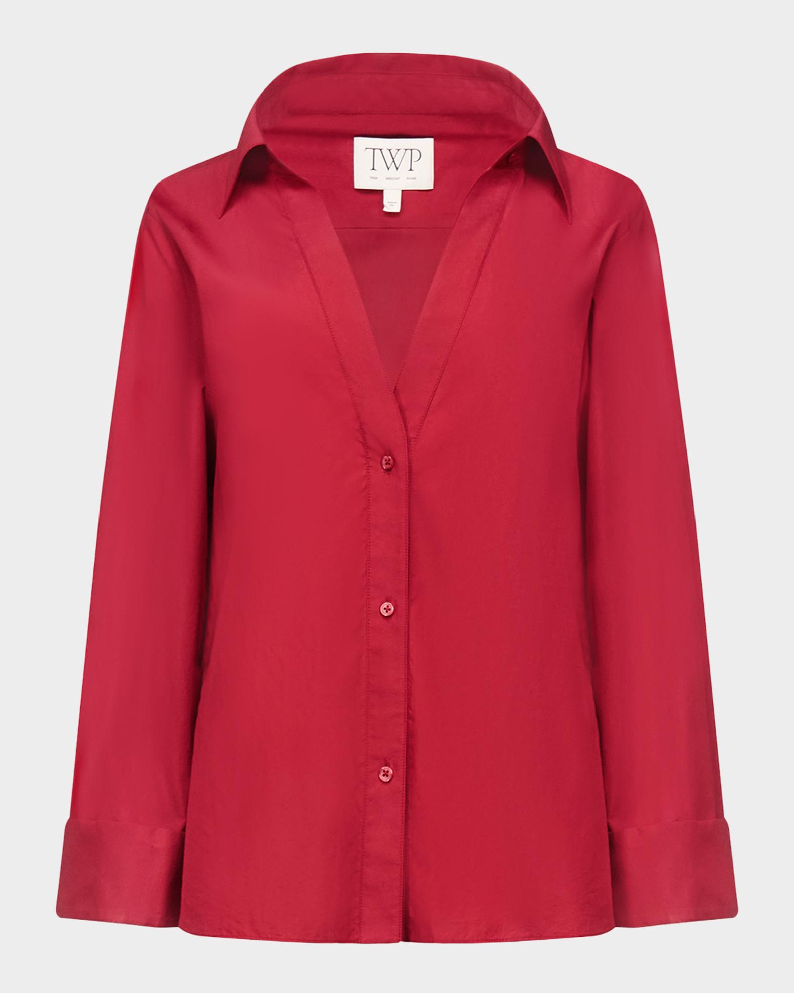 TWP Deep V Relaxed Shirt | Neiman Marcus