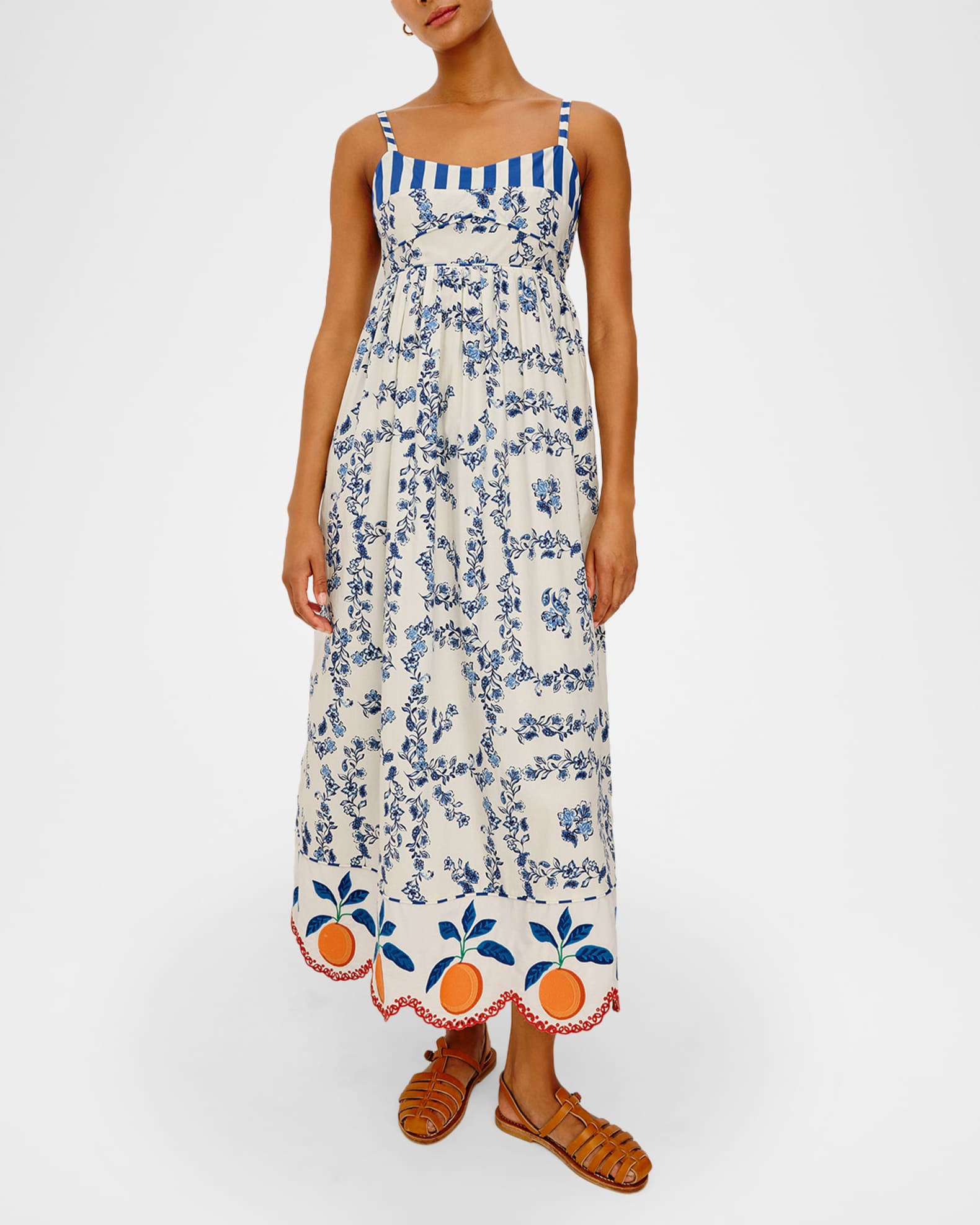 printed cotton midi dress Multi KarenMillen Lime Print Cotton Puff Sleeve Woven Midi Shirt Dress With  Dropped Waist Detail