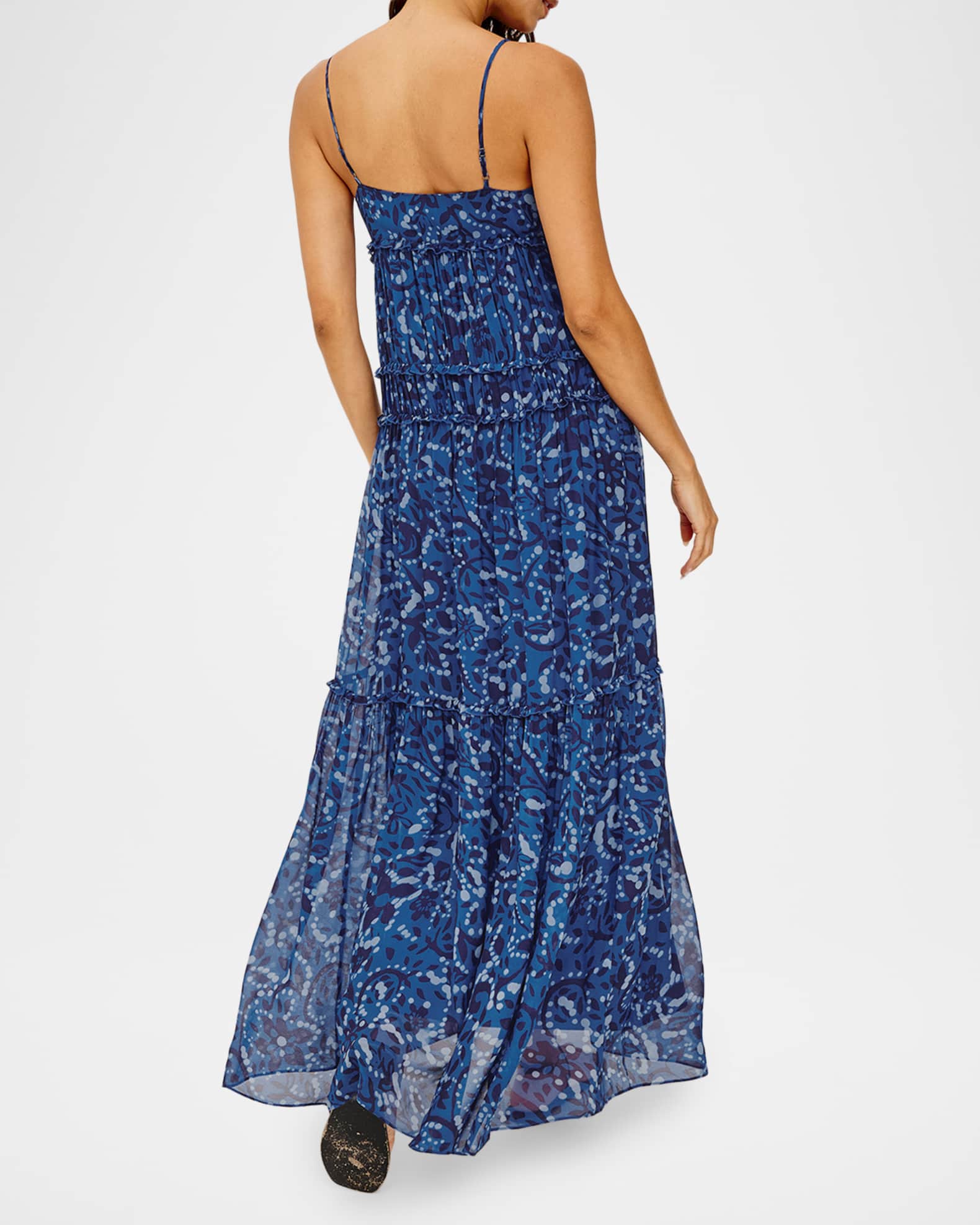 antonella maxi dress Antonella Black Floral Embroidery Maxi Dress / XL