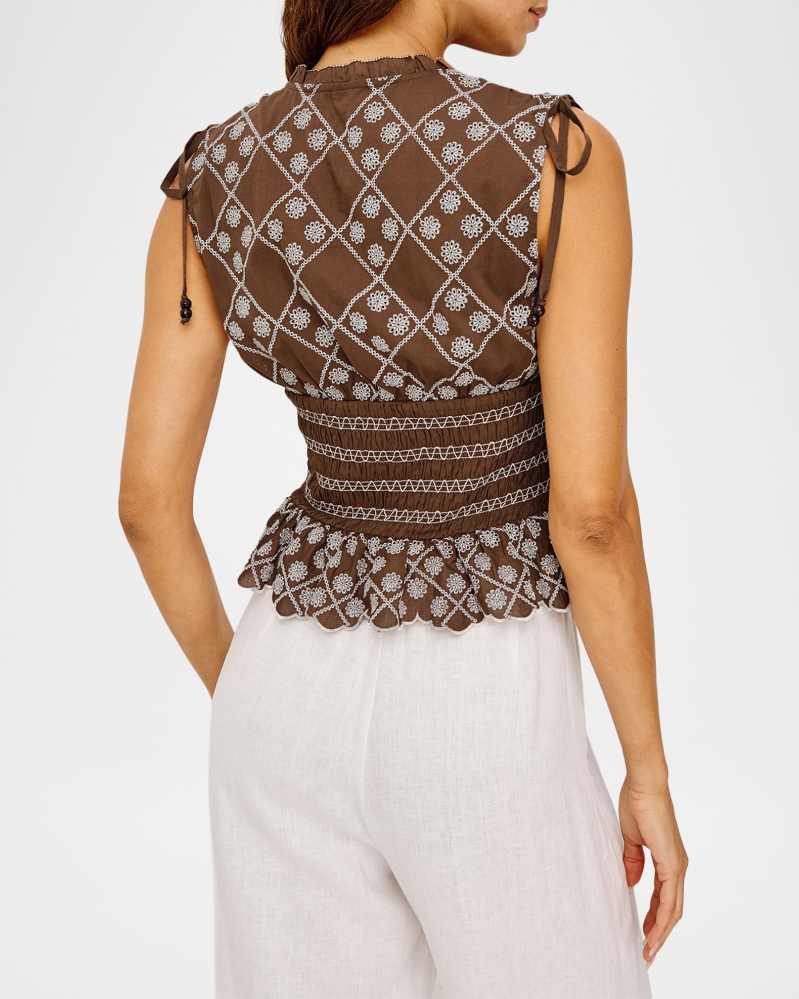 Rails Rizzo Embroidered Cotton Top | Neiman Marcus