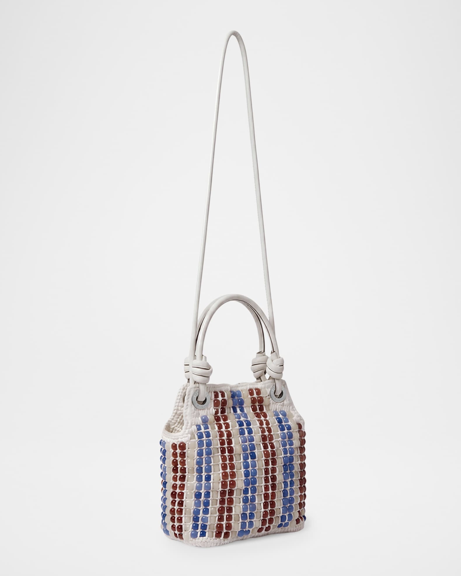Veronica Beard Slouch Small Beaded Raffia Top-Handle Bag | Neiman