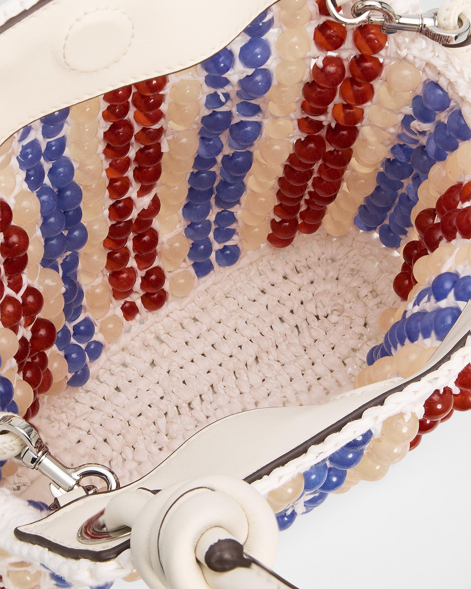 Veronica Beard Slouch Small Beaded Raffia Top-Handle Bag | Neiman