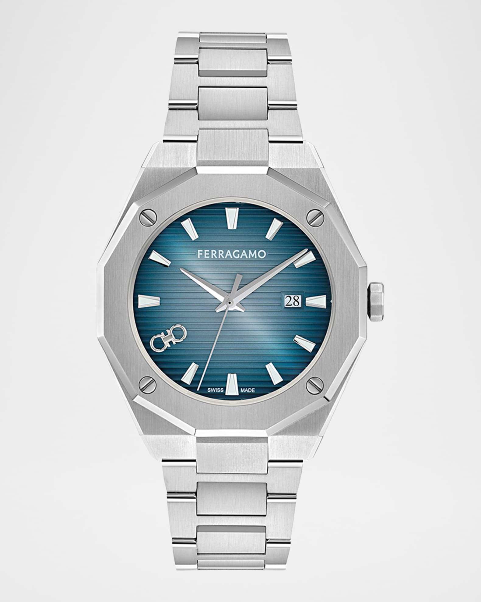 Ferragamo Men's Ferragamo Edge Stainless Steel Bracelet Watch