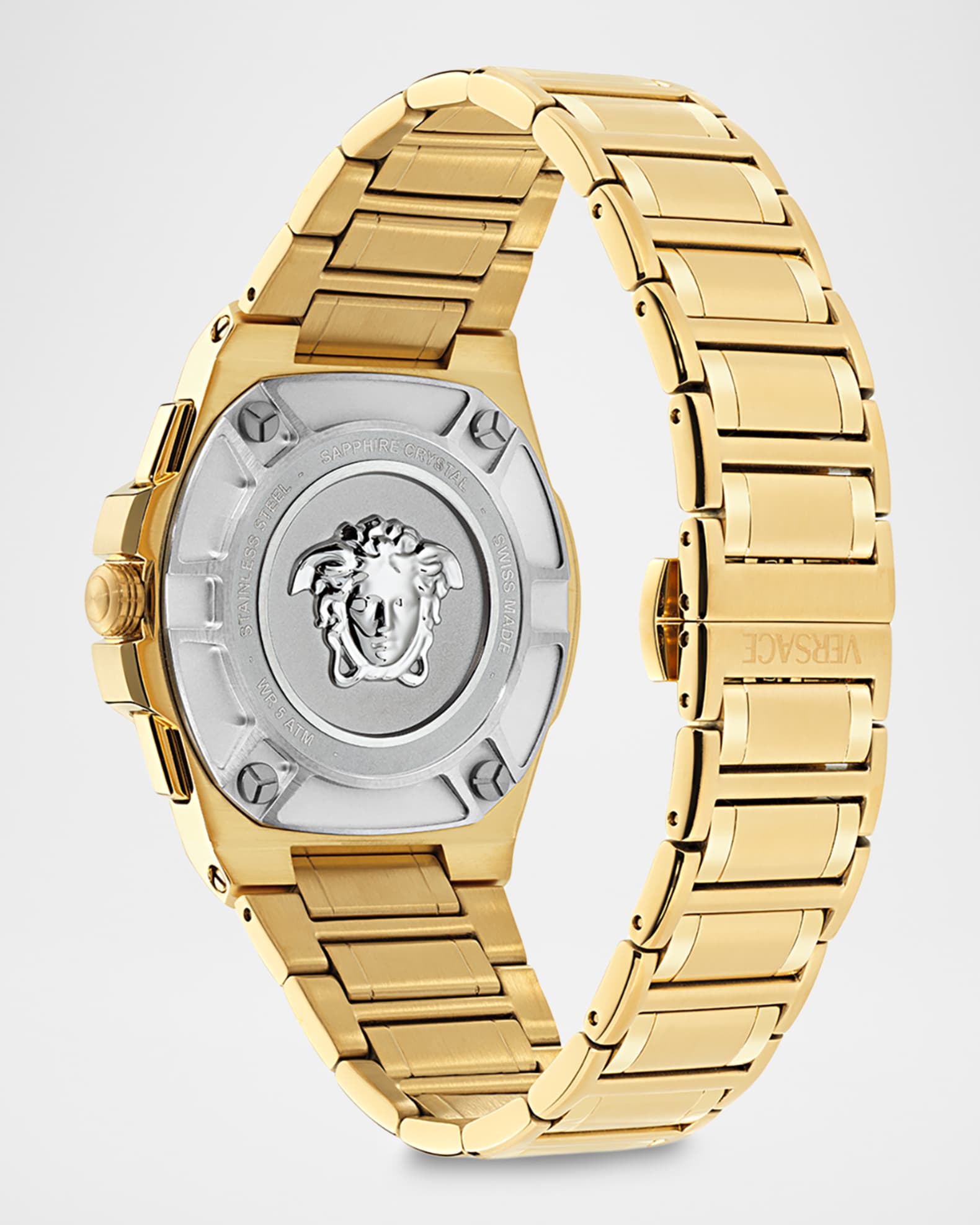 Versace Collection Men's Greca Reaction 43mm Ion Yellow Gold