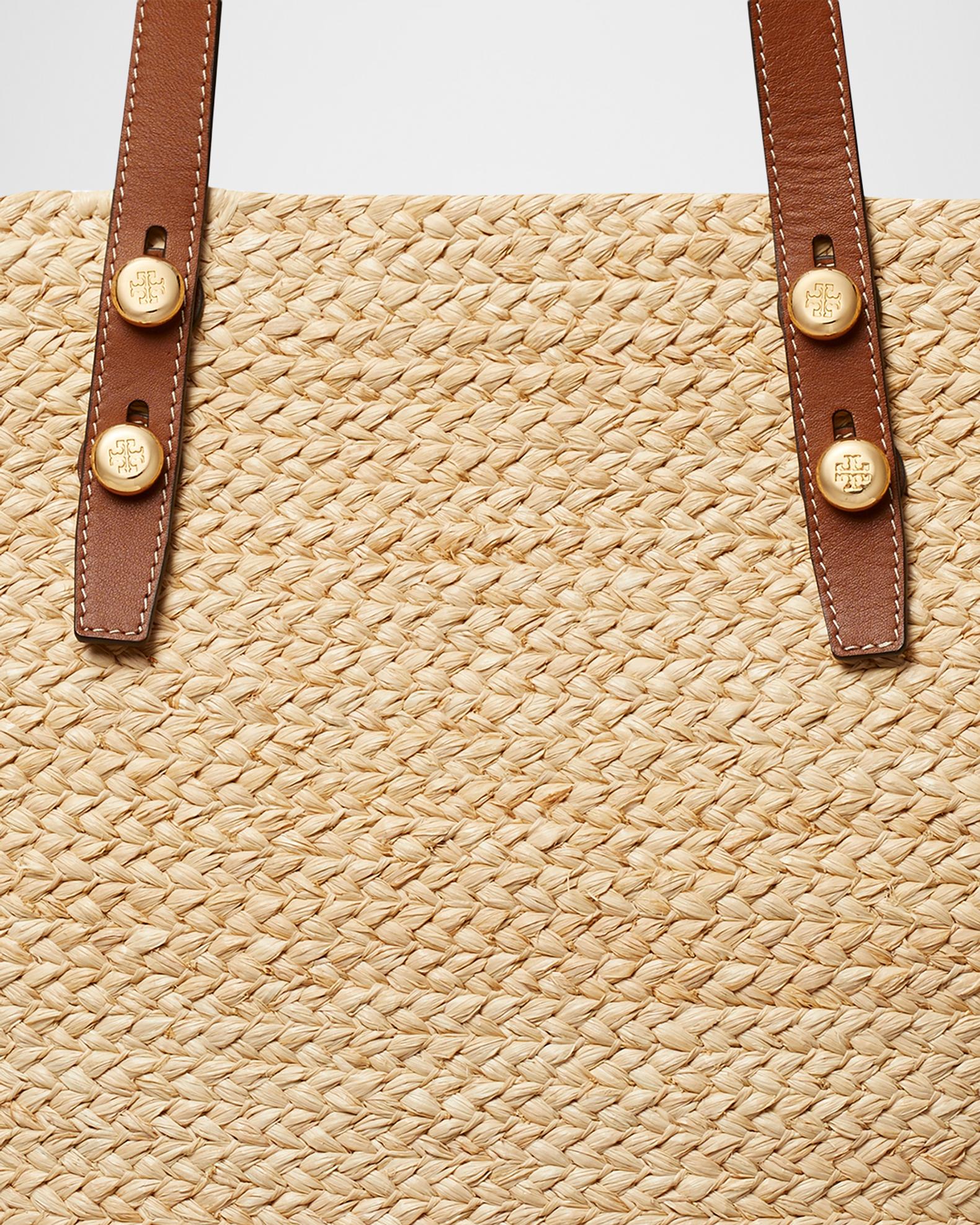 Tory Burch Romy Large Raffia Basket Tote Bag | Neiman Marcus