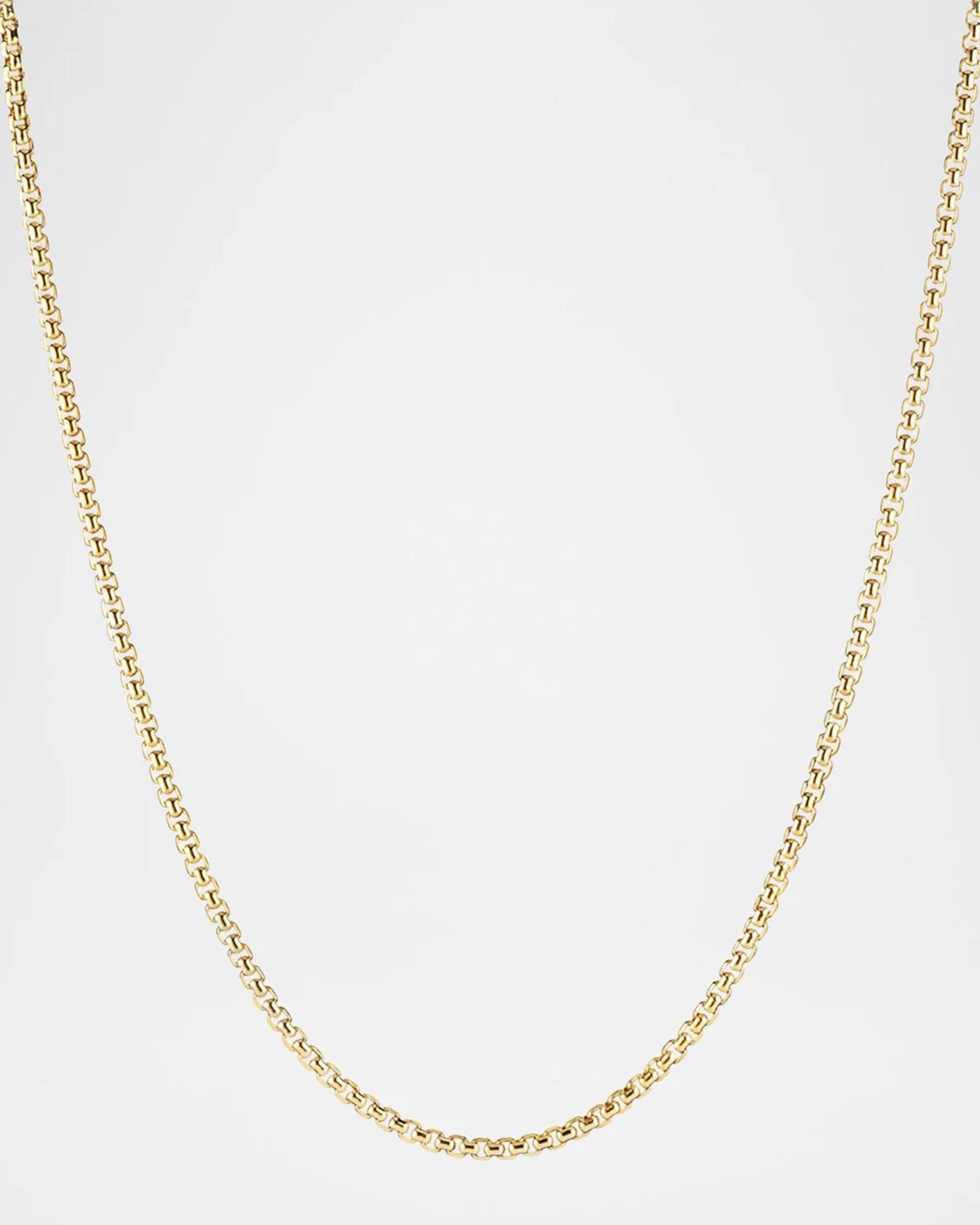 Men's Box Chain Necklace in 18K Gold | Neiman Marcus