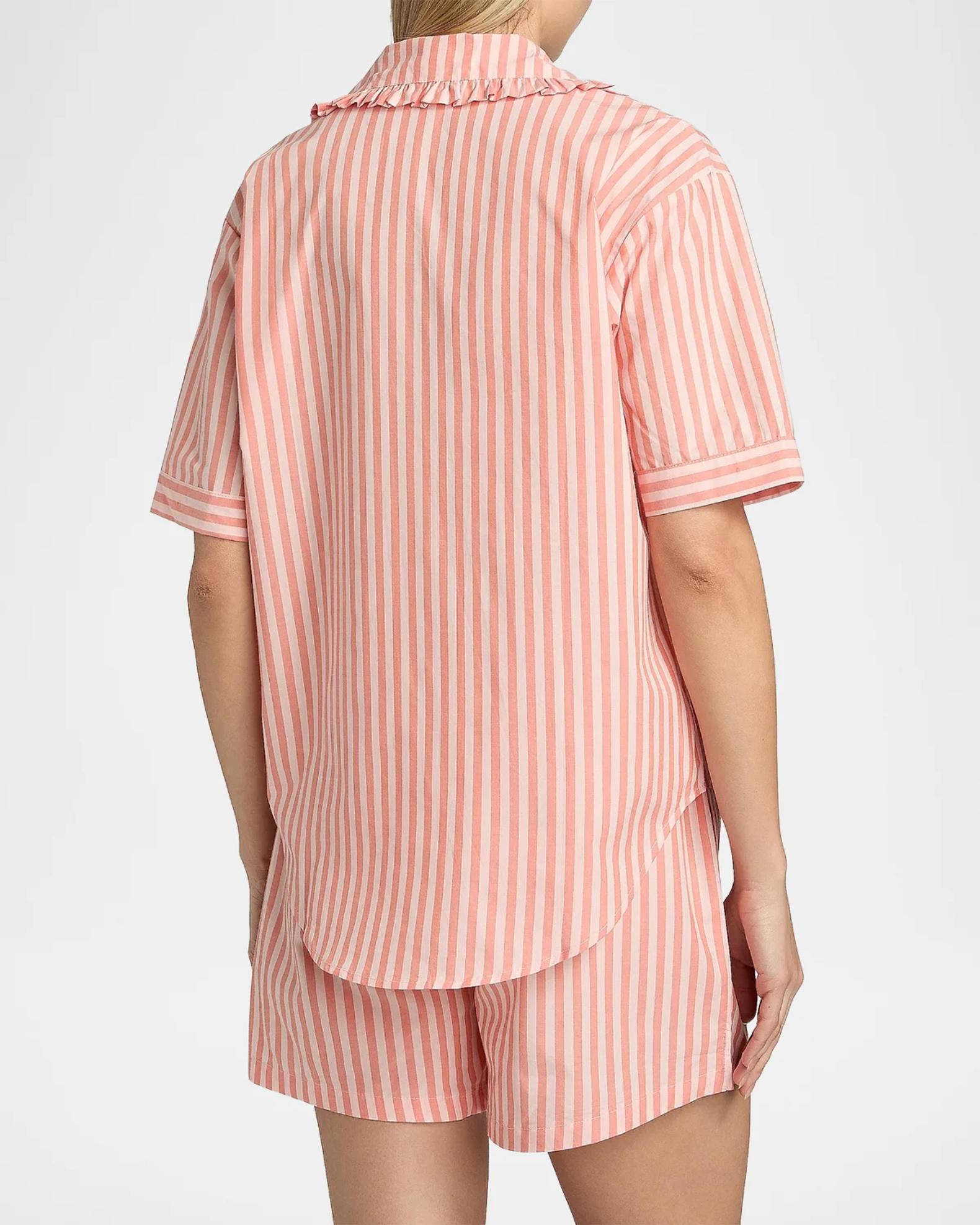 Papinelle Butterscotch Striped Cotton Short Pajamas | Neiman Marcus