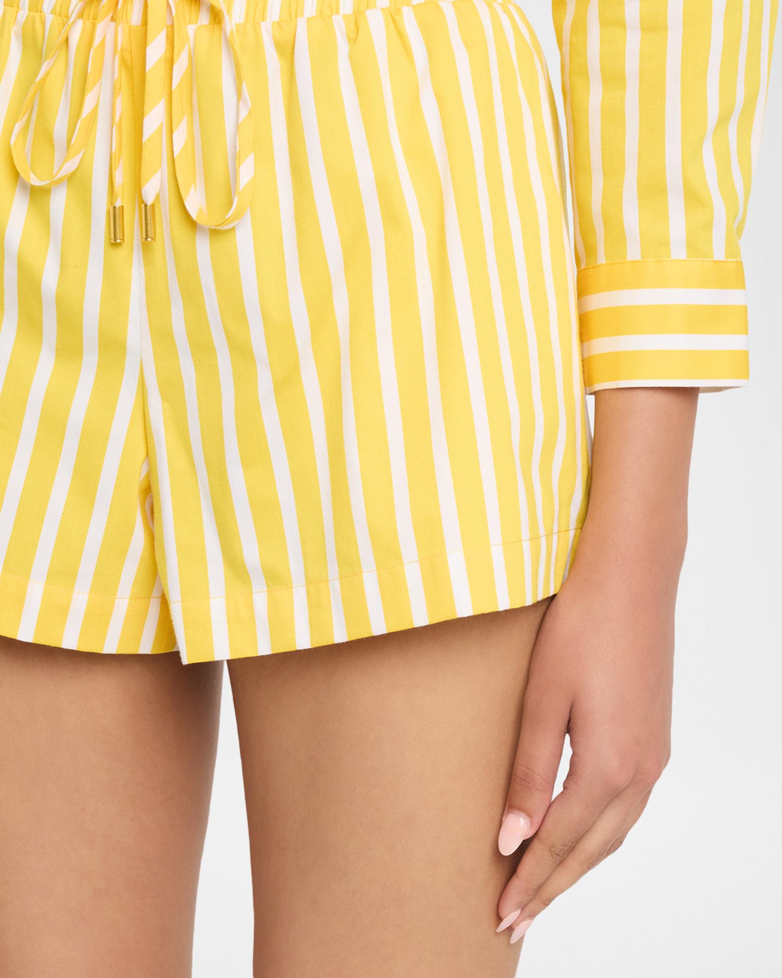 L'Agence Royce Striped Drawstring Shorts | Neiman Marcus