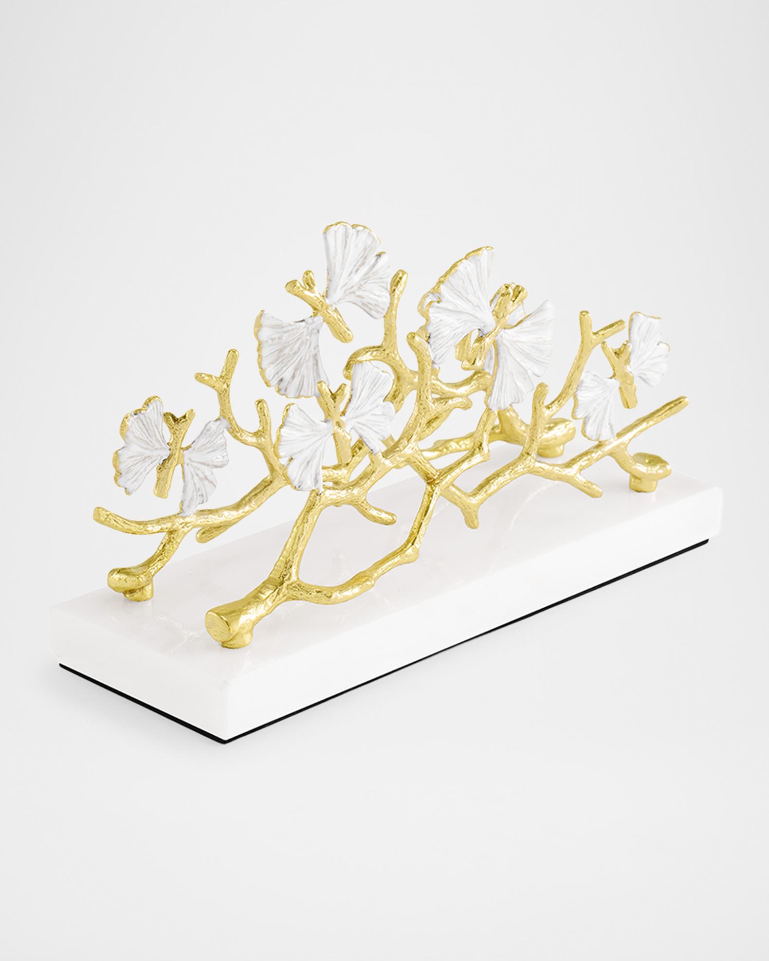 Michael Aram Butterfly Gingko Gold Vertical Napkin Holder | Neiman Marcus