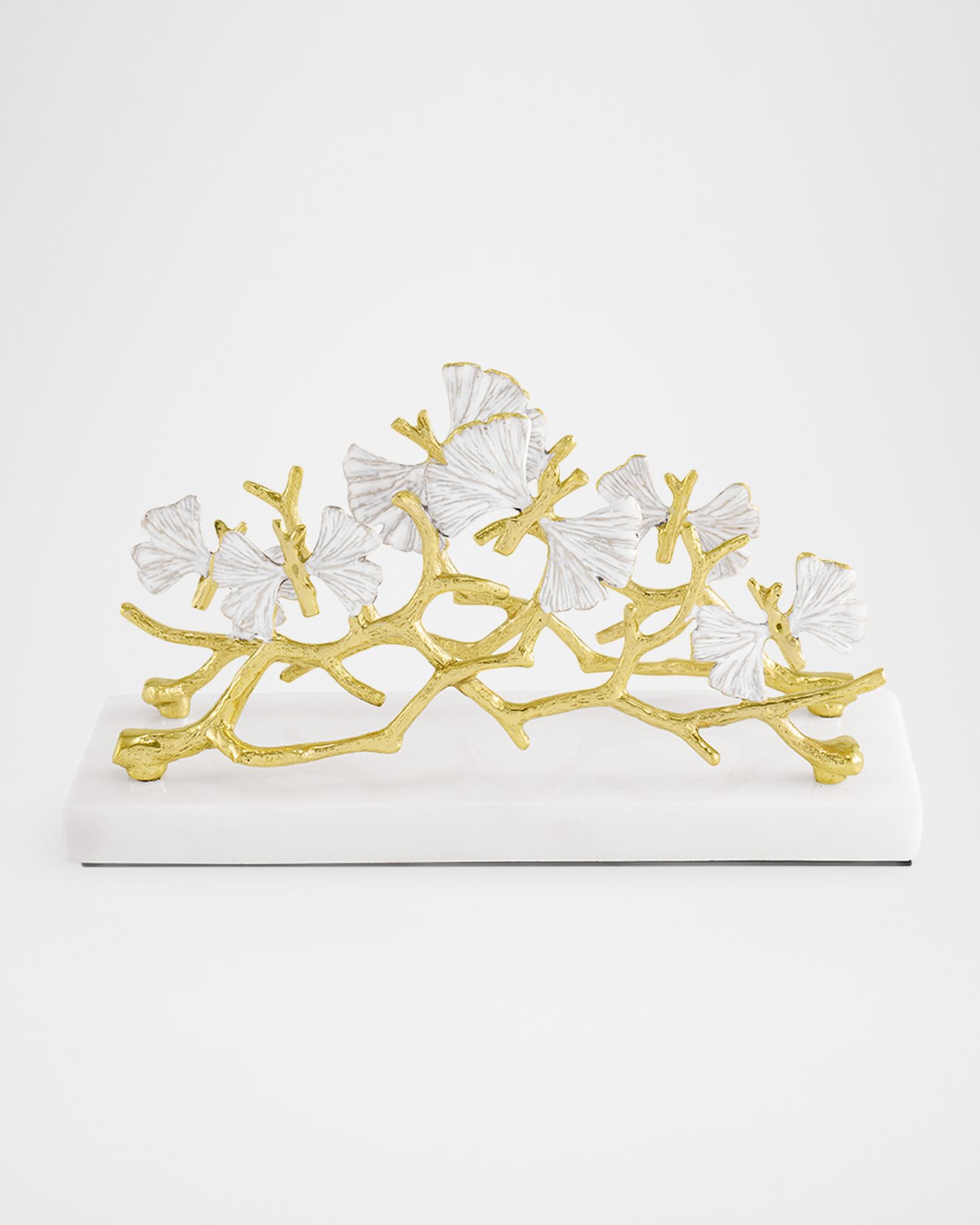 Michael Aram Butterfly Gingko Gold Vertical Napkin Holder | Neiman Marcus