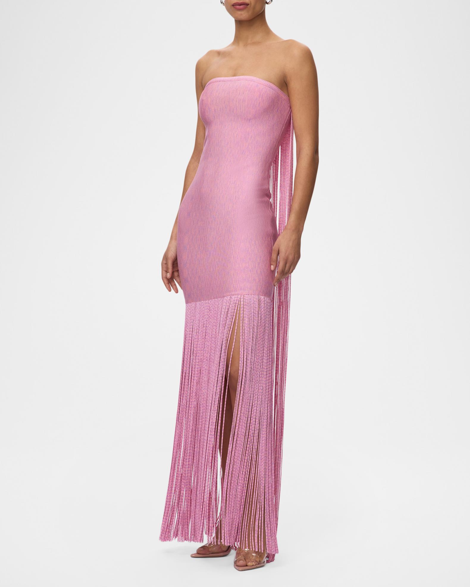 herve leger pink dress THE RED CARPET – HERVÉ LÉGER baring cutouts for a striking look Herve Leger The Space Dye