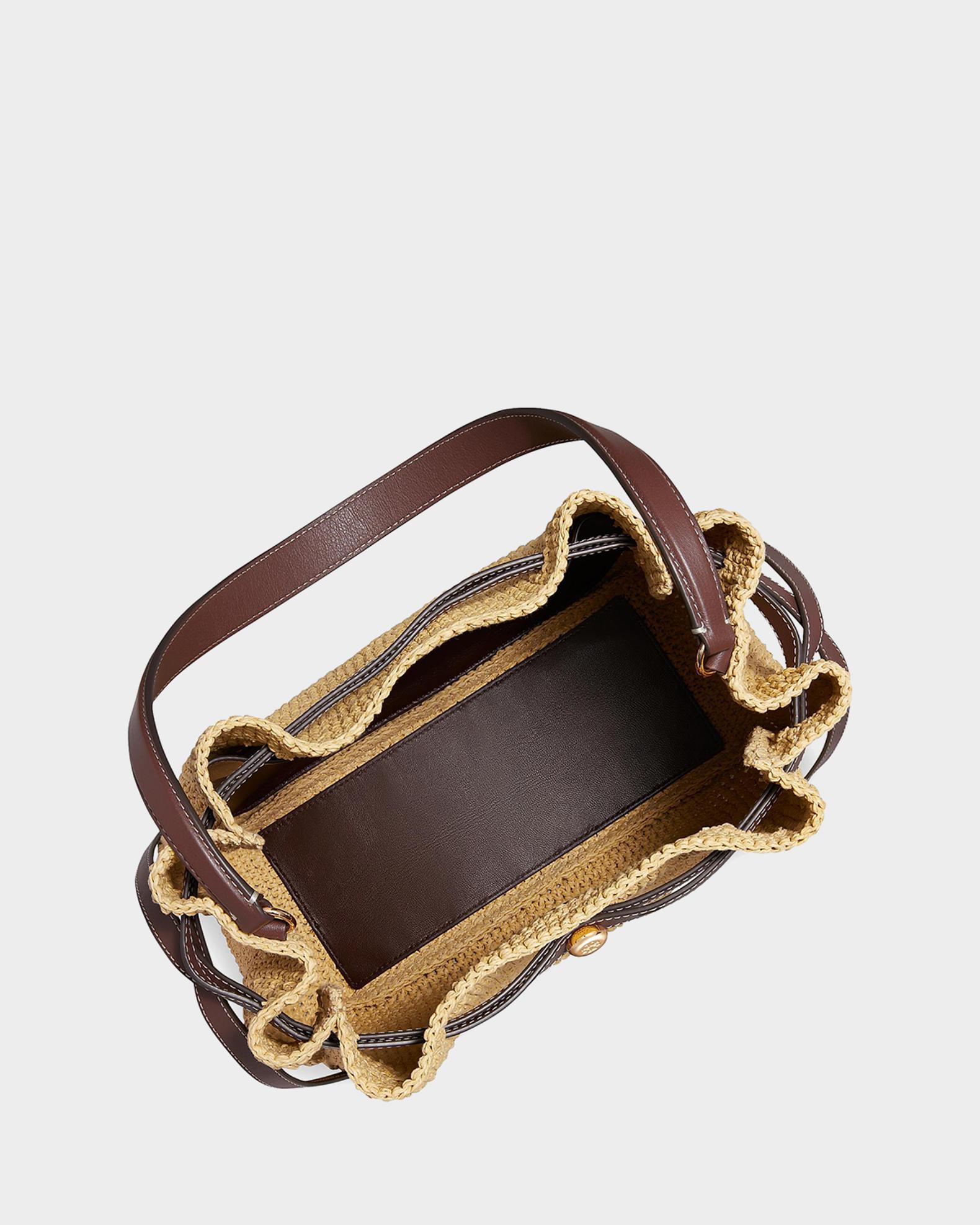 Tory Burch Romy Large Paper Raffia Bucket Bag | Neiman Marcus