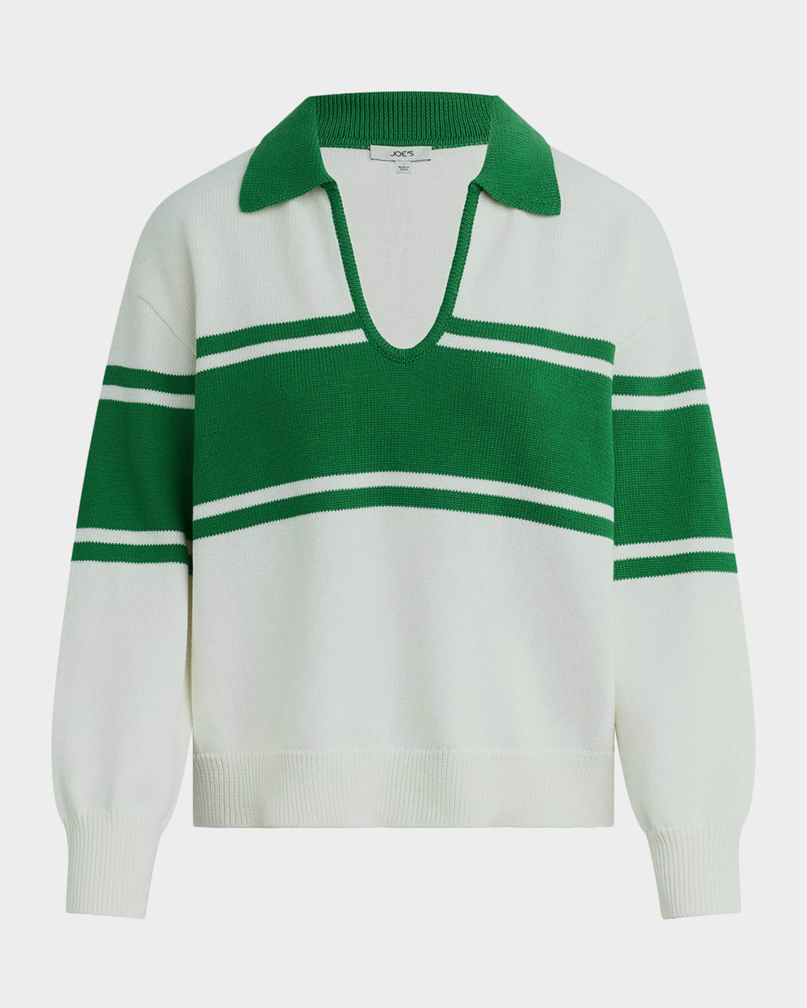 フィフィアンドロメオ　ボーンニットSS Joe's Jeans The Romie Polo Sweater | Neiman Marcus