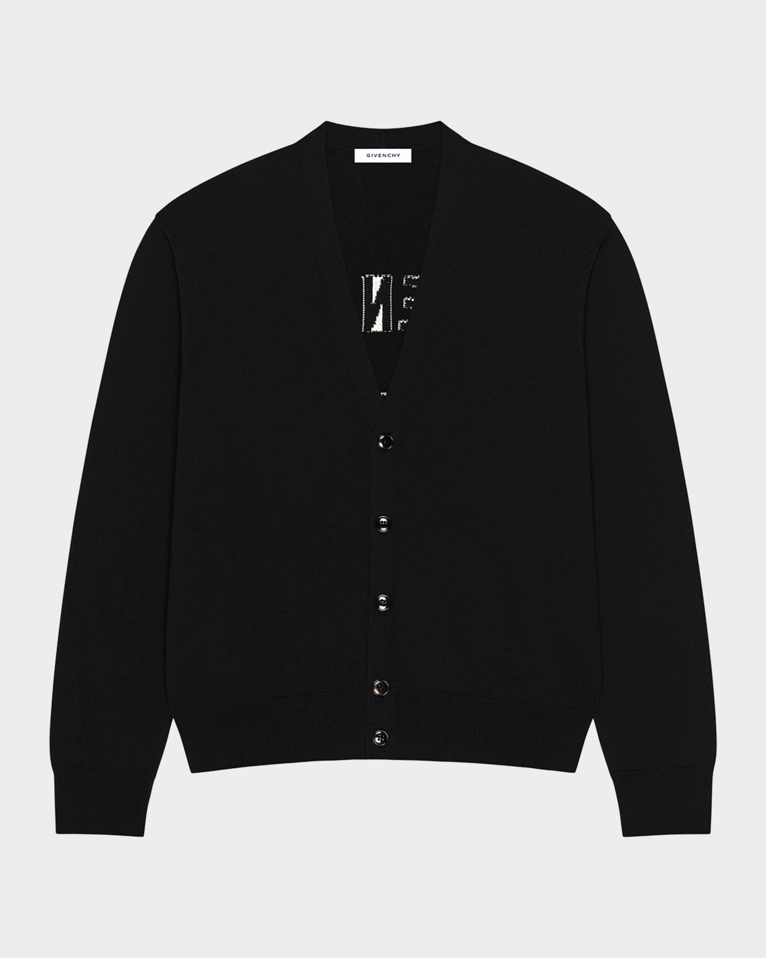 Givenchy Men's Couture Seam Knit Back-Logo Cardigan | Neiman Marcus
