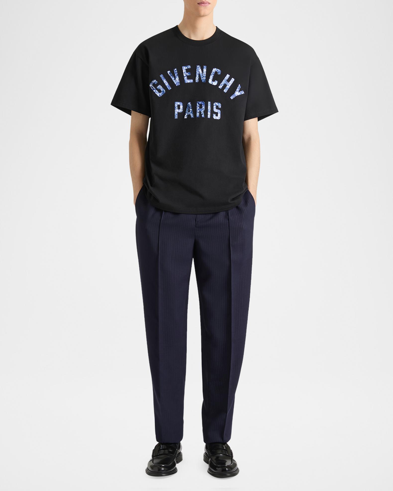 Givenchy Men's Classic Fit Embroidered Logo T-Shirt | Neiman Marcus