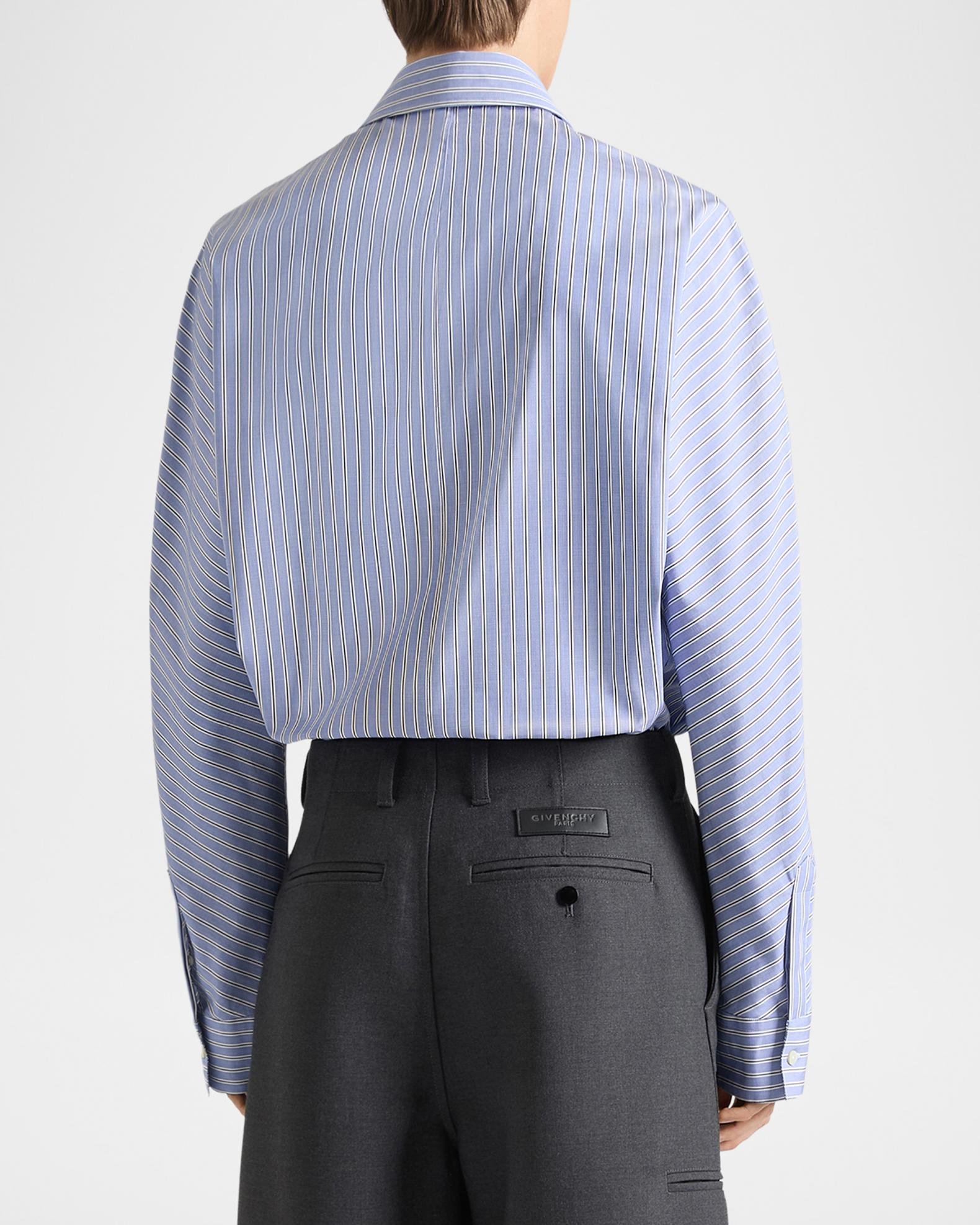 givenchy mens dress shirt Men's Couture Seam Stripe Button-Down Shirt