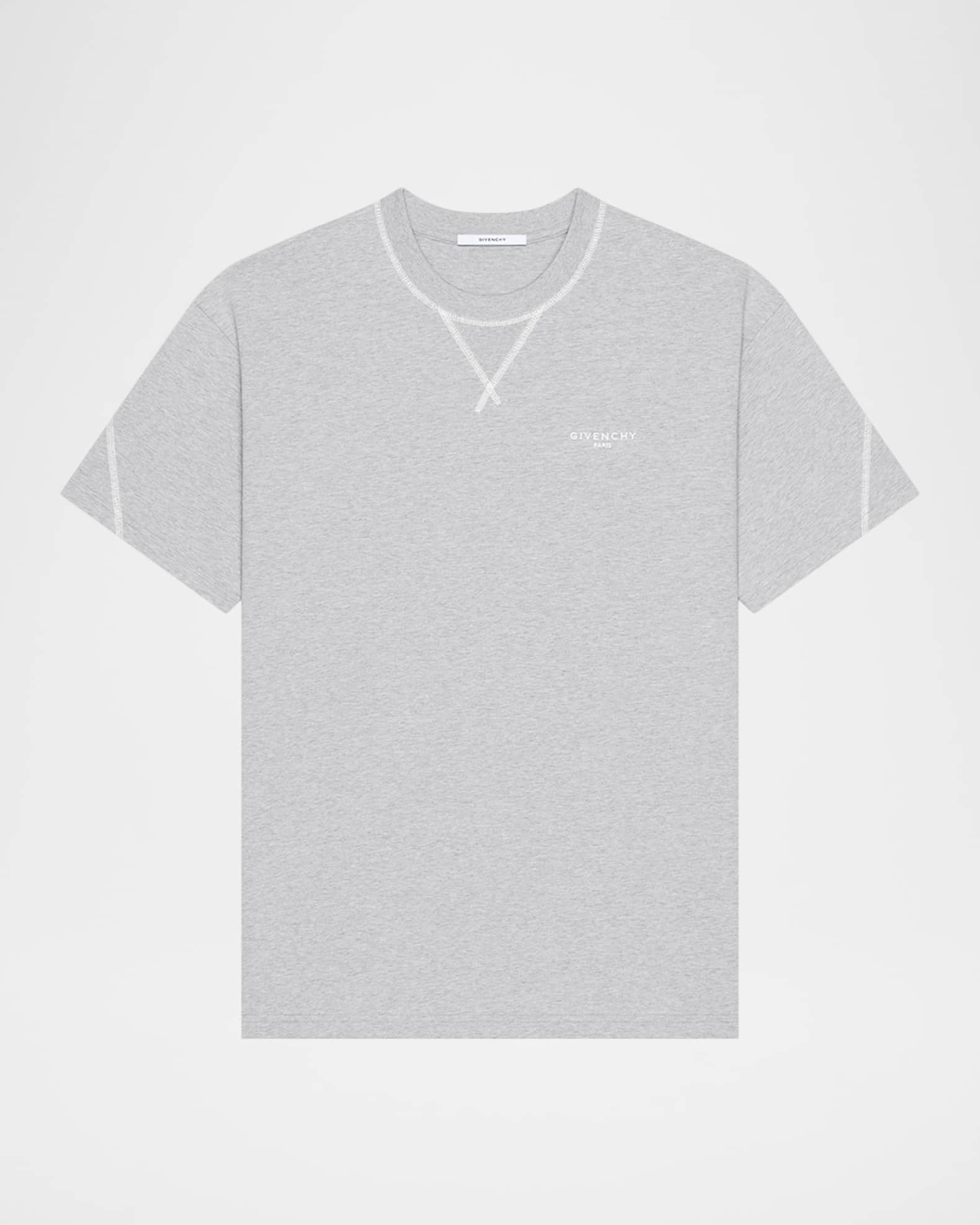 Givenchy Men's Couture Seam Cotton Crewneck T-Shirt | Neiman Marcus
