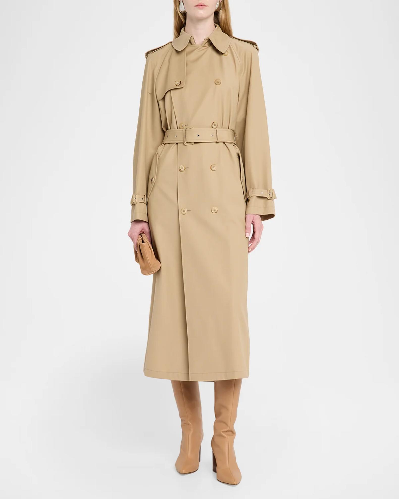 Ralph Lauren Collection Alecia Wool Gabardine Trench Coat | Neiman Marcus