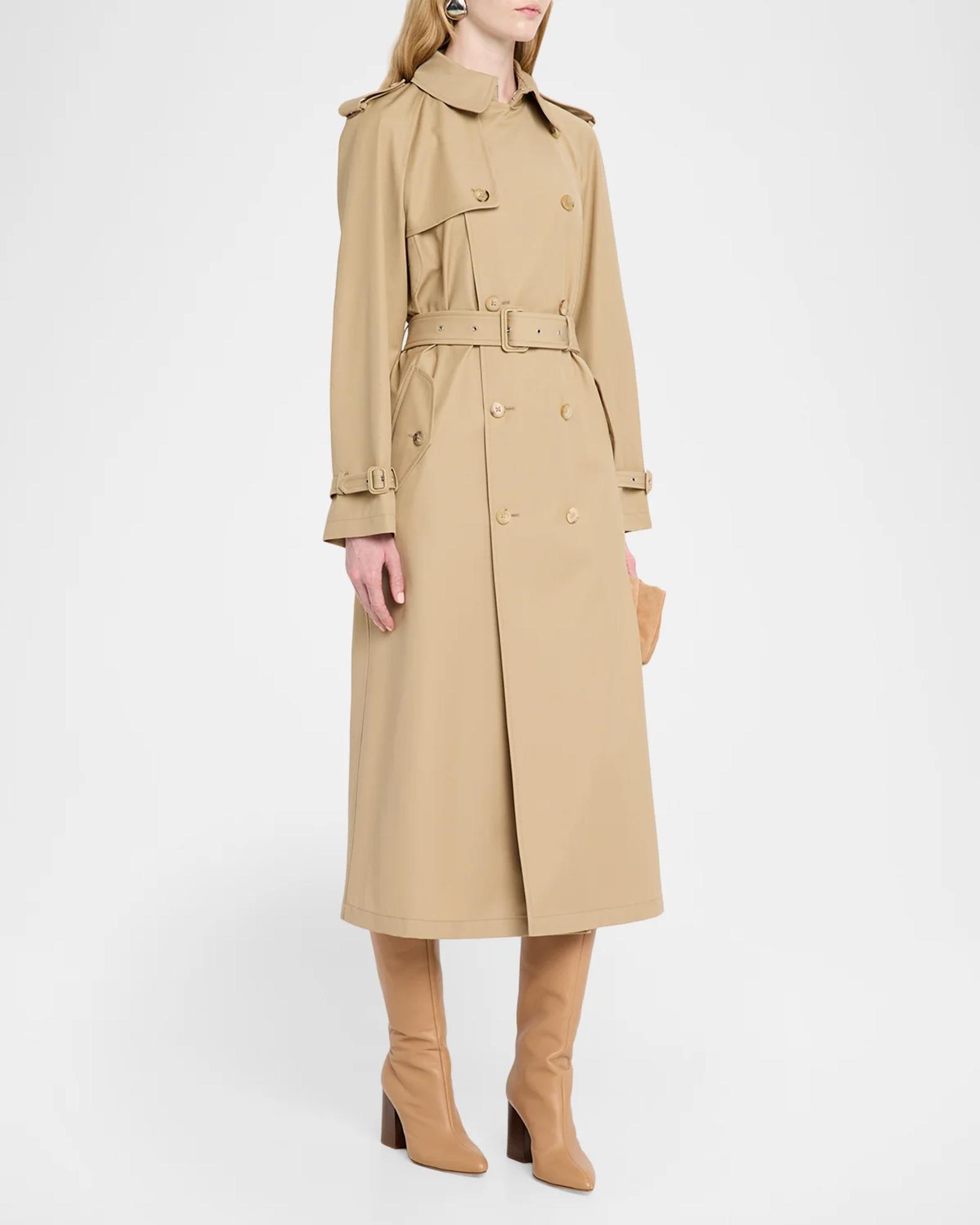 Ralph Lauren Collection Alecia Wool Gabardine Trench Coat | Neiman Marcus