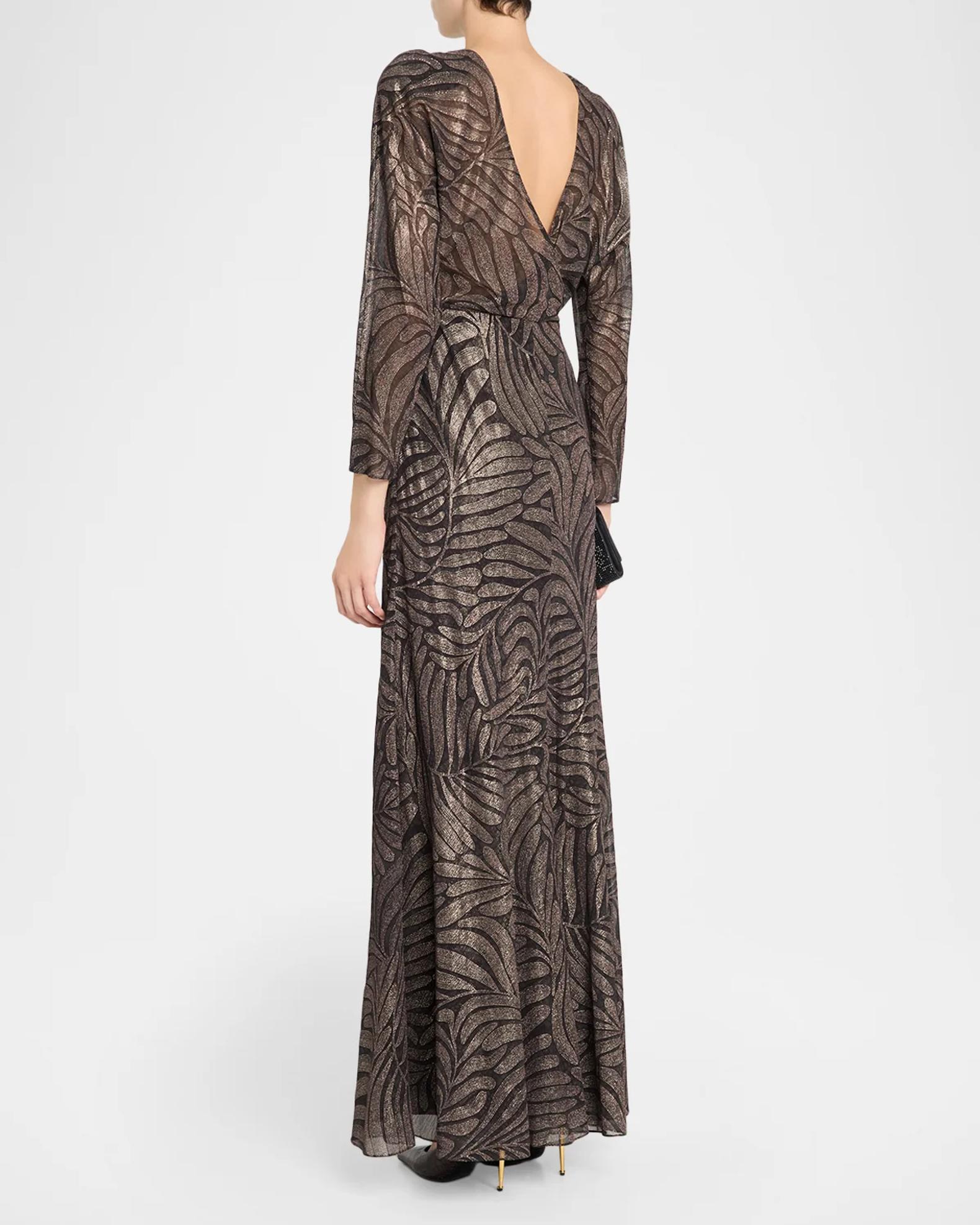 ralph lauren chiffon dress Collection Shannen Foiled Evening Dress, Espresso, Women's, 36EU Georgette gown Best Sellers NH Week 51 ZAPAKA Women Red Halter Color:Ebony Featuring an allover floral