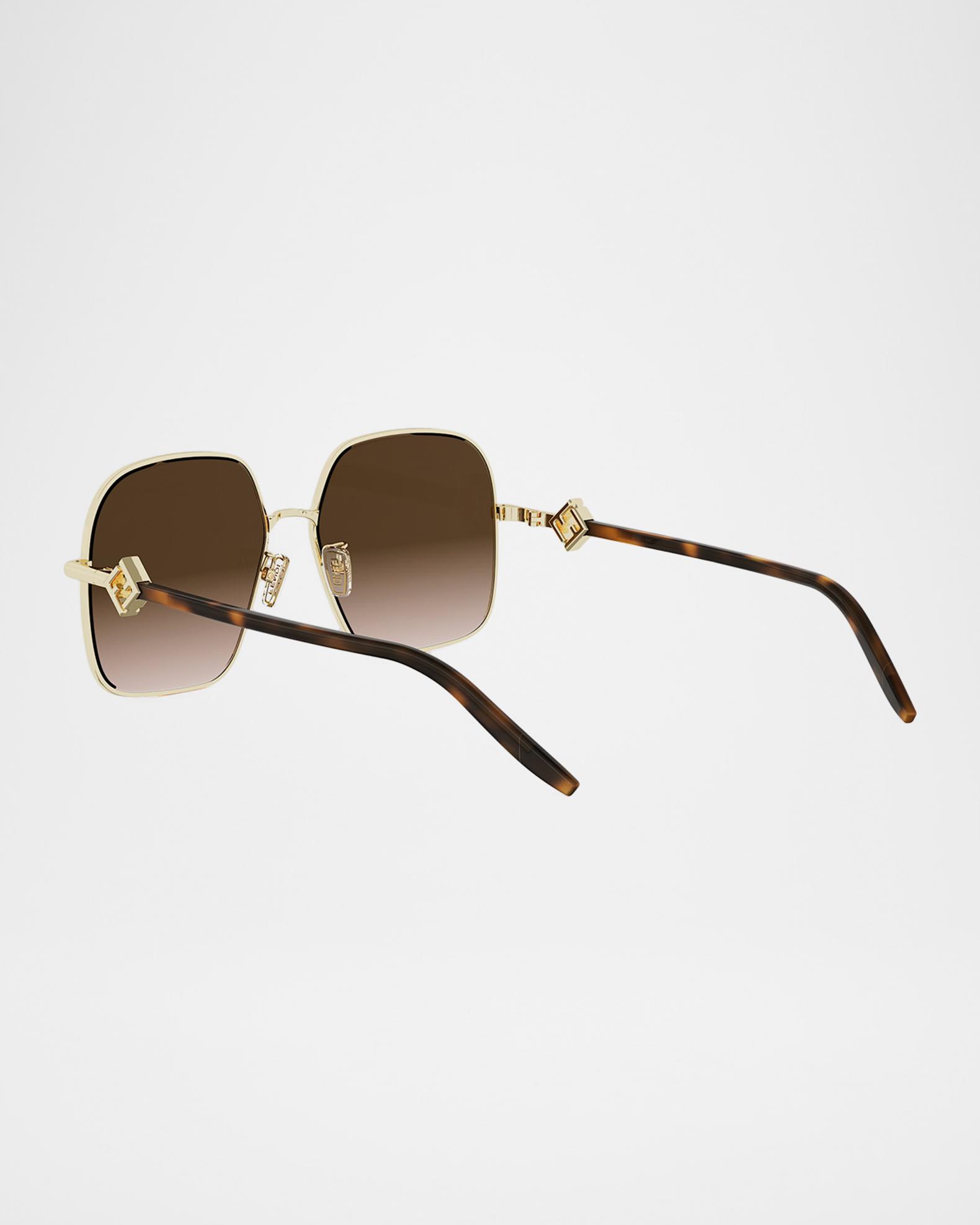 Fendi FF Diamonds 58mm Metal Square Sunglasses | Neiman Marcus