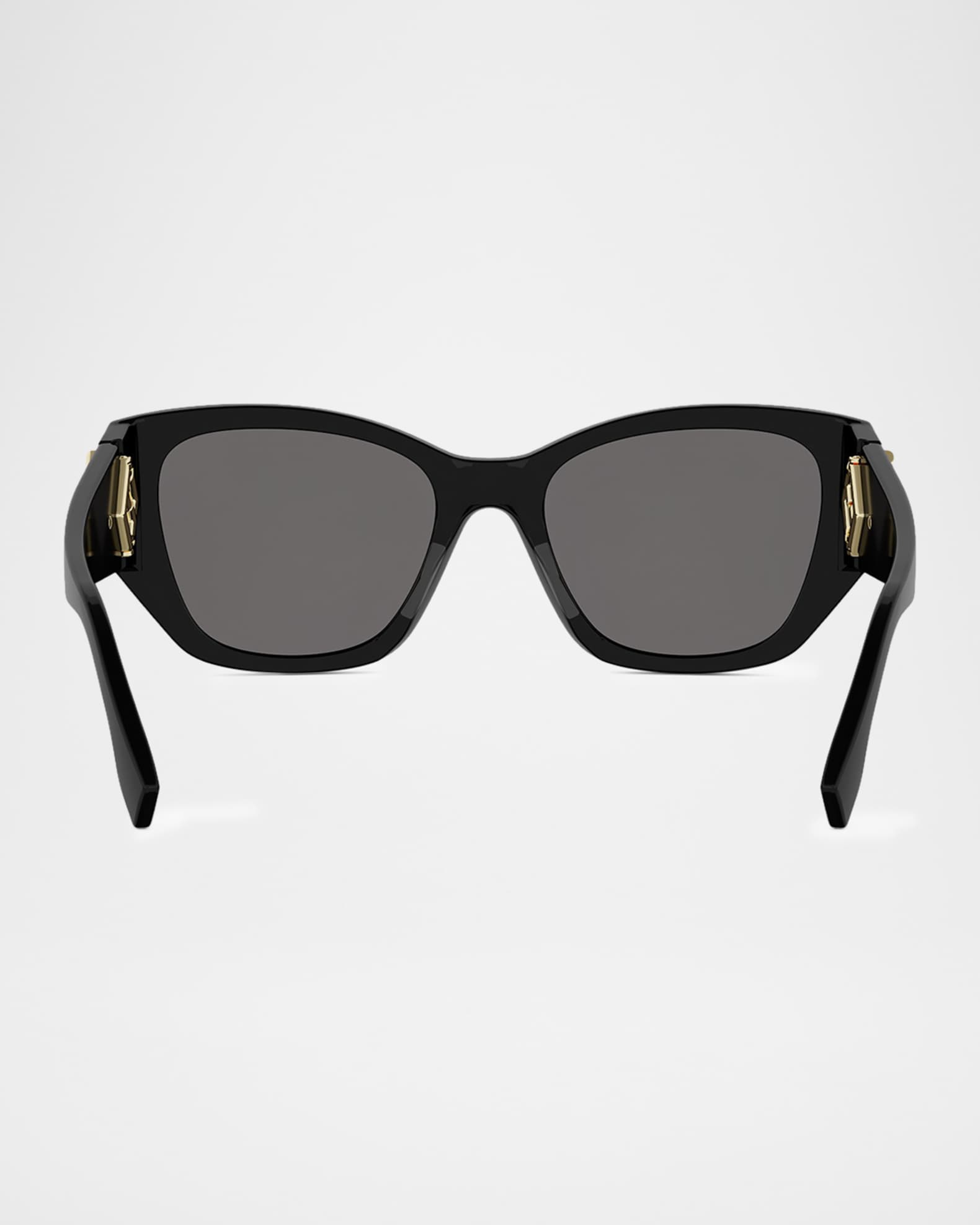 Fendi FF Diamond Logo Acetate Cat-Eye Sunglasses | Neiman Marcus
