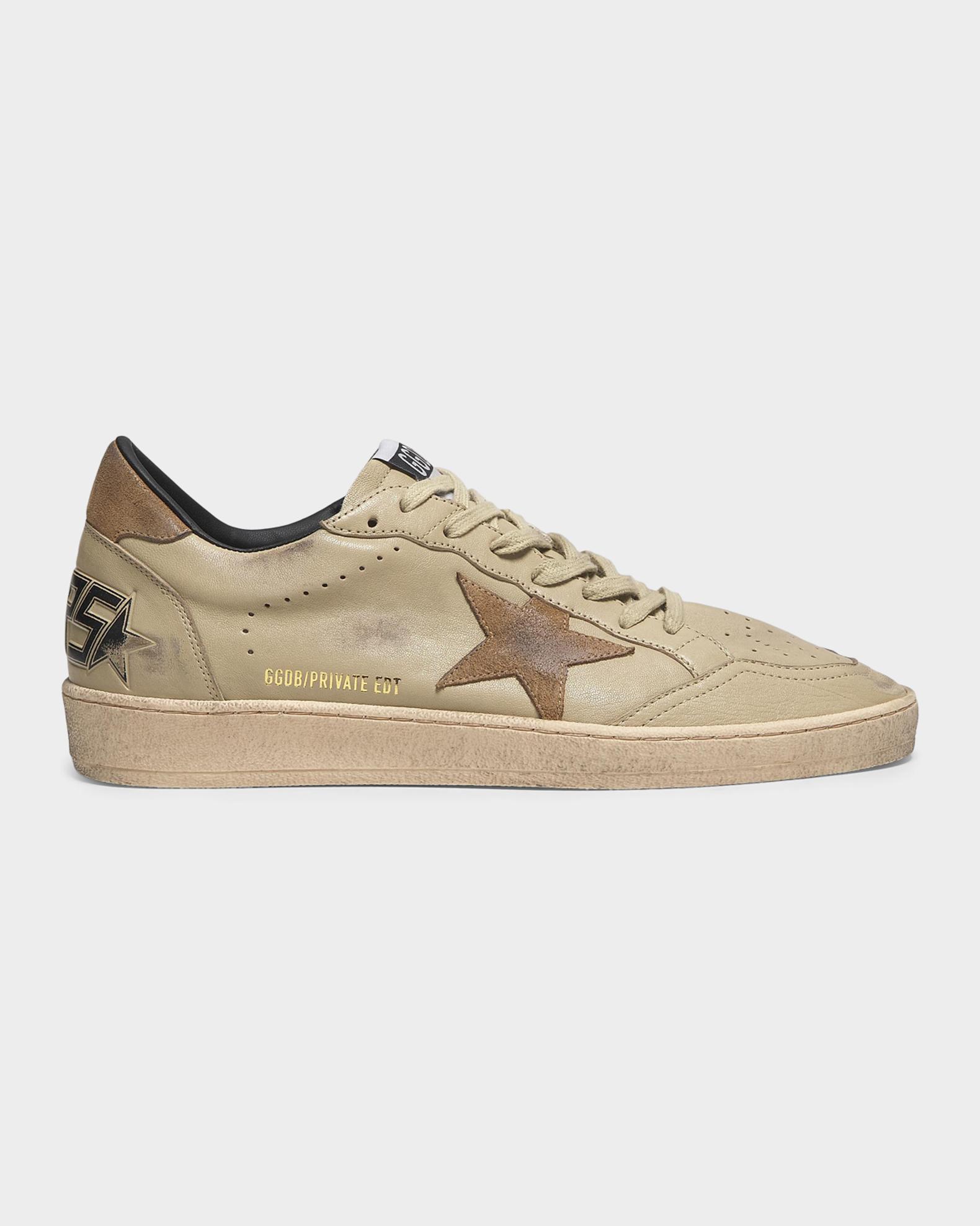 Golden Goose Men's Ballstar Leather Low-Top Sneakers | Neiman Marcus