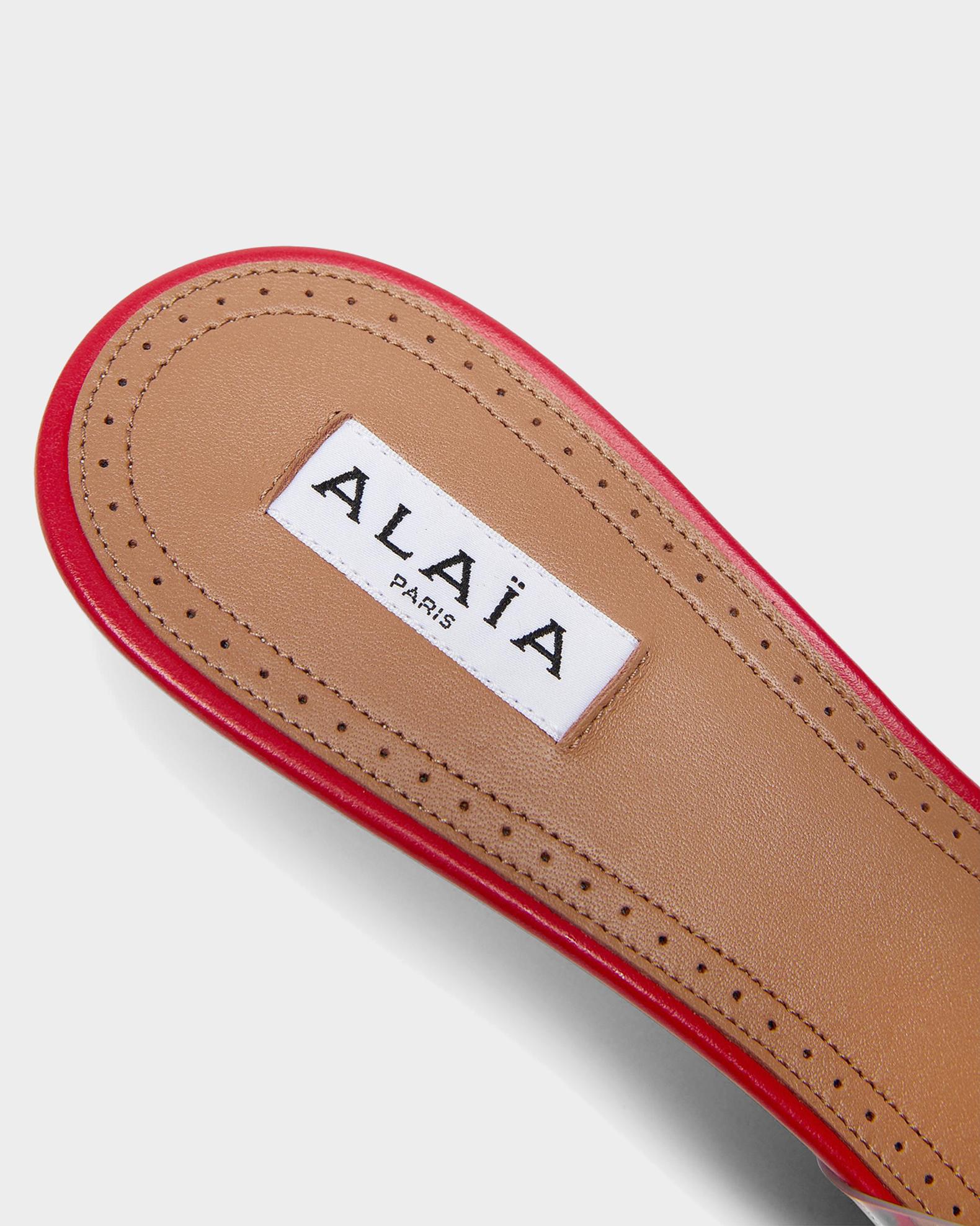 ALAIA ミュール ALAÏA 55mm Bloom Leather Transparent Mule Pumps | Neiman Marcus