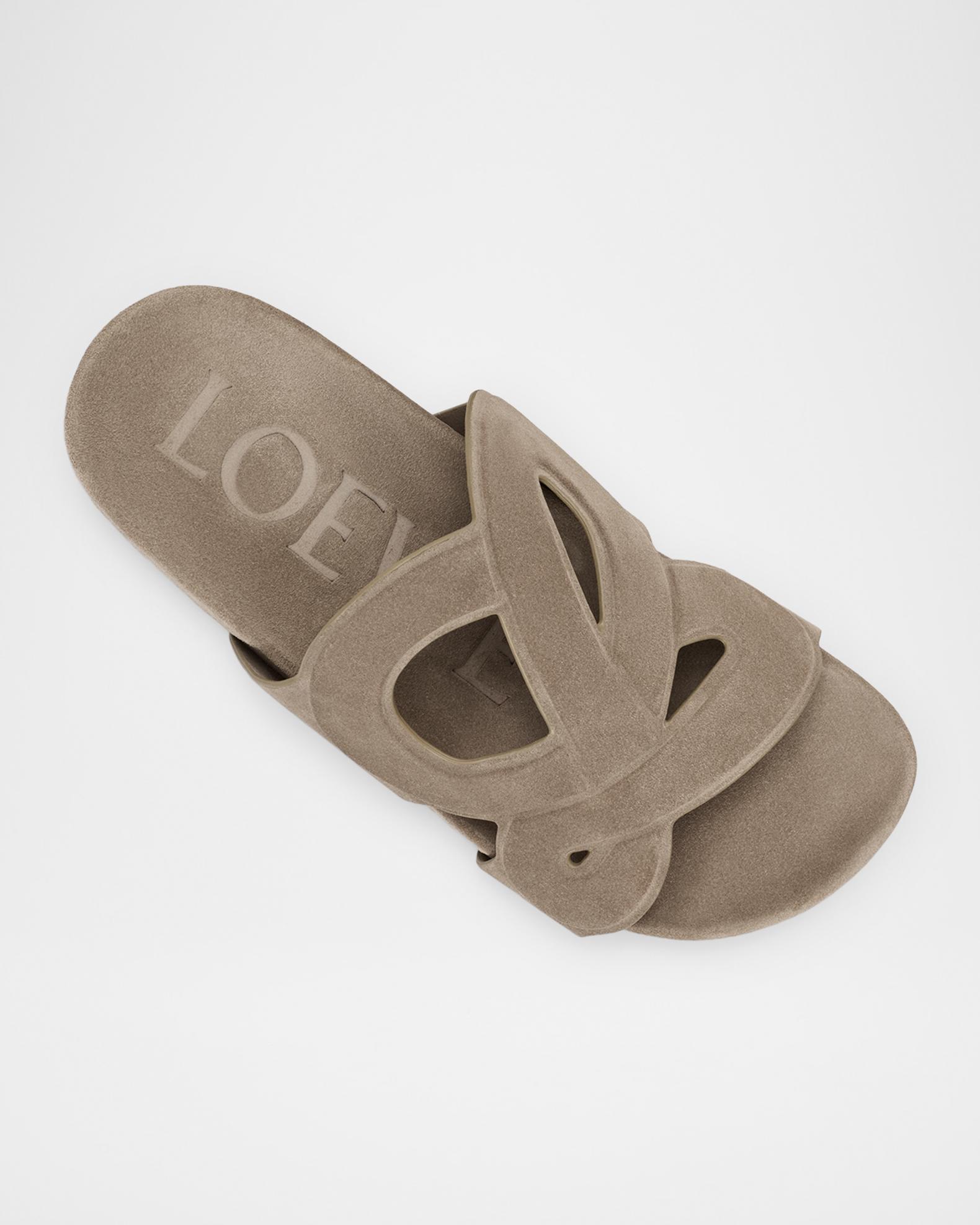 LOEWE x Paula's Ibiza Men's Ease Monogram Suede Sandals | Neiman