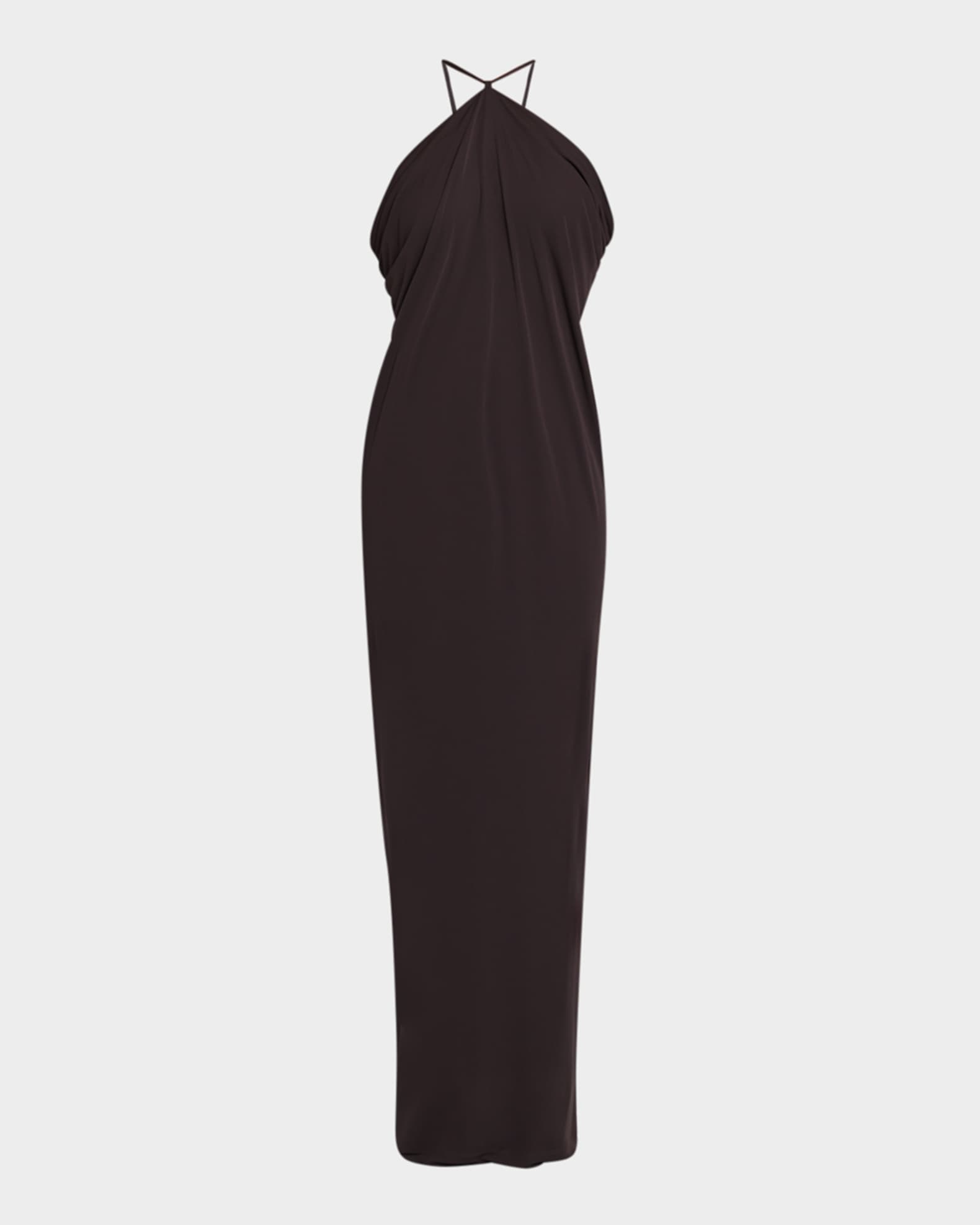 alberta ferretti maxi dress Ruches Organic Chiffon Long Dress by Alberta Ferretti  Elilhaam