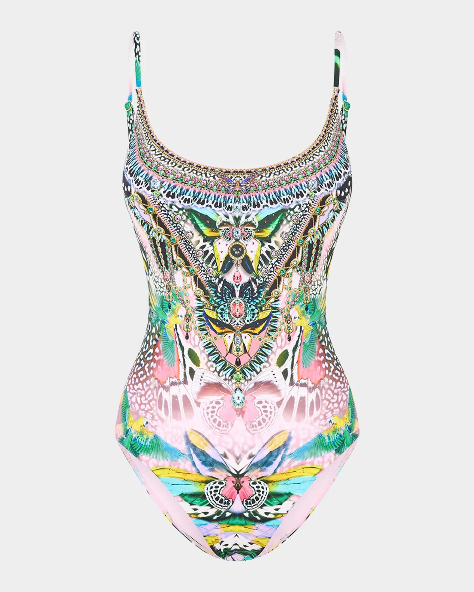 Camilla Millamorphosis Print Scoop-Neck One-Piece Swimsuit | Neiman Marcus