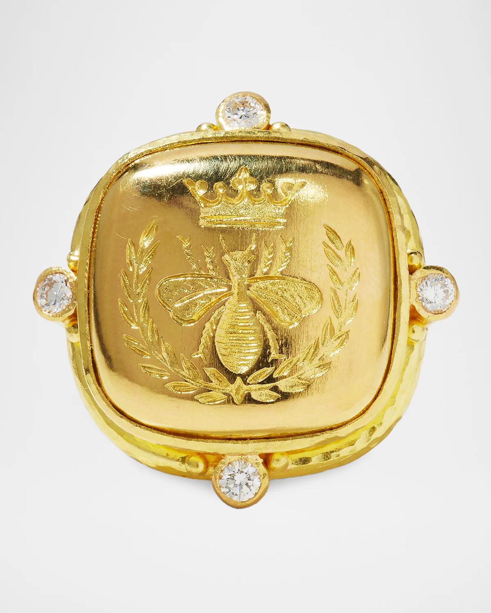 Elizabeth Locke 19K Queen Bee Ring with Diamonds | Neiman Marcus