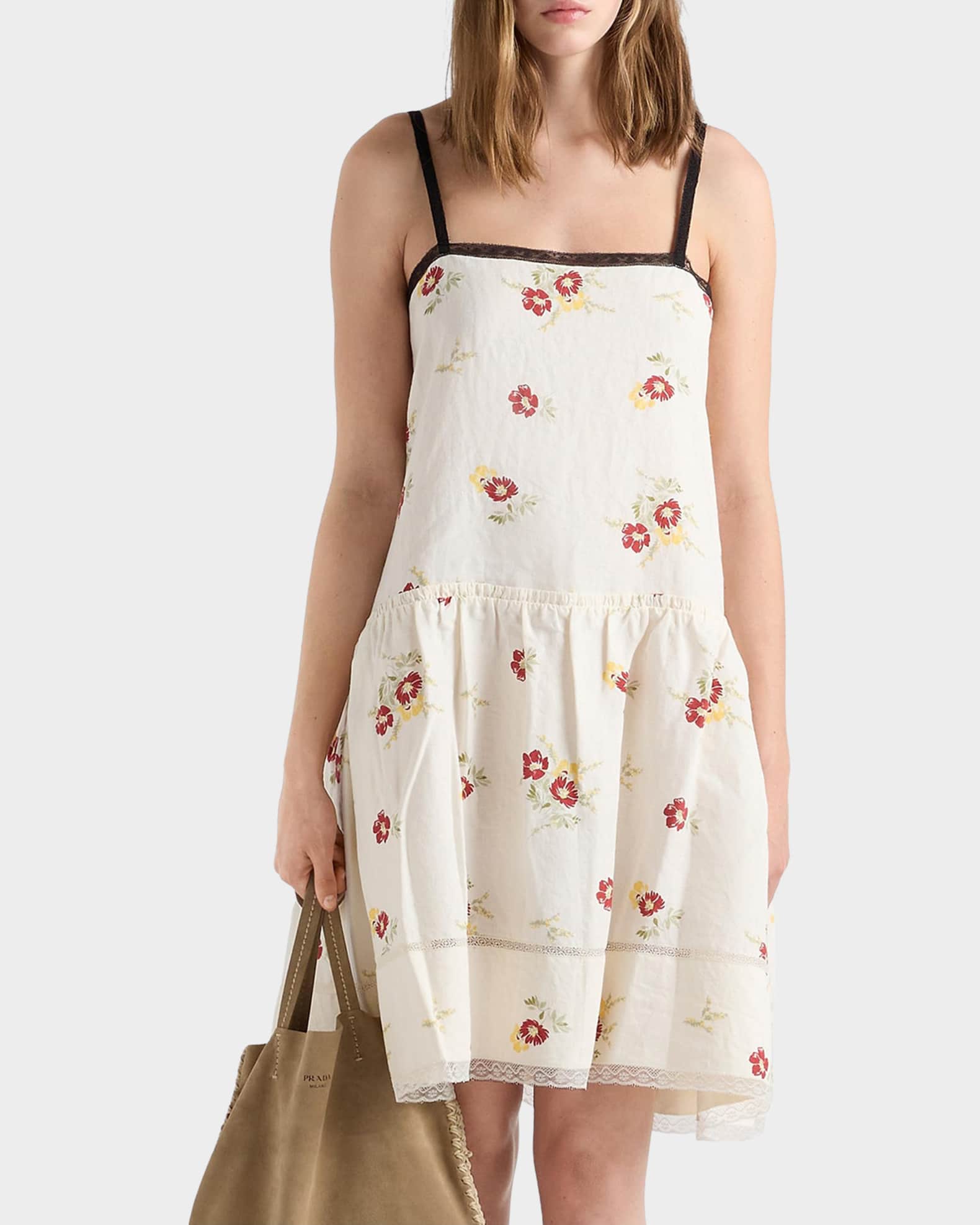 linen embroidered dress Piazza Linen Embroidered Dress – KimVanLoo main image 0