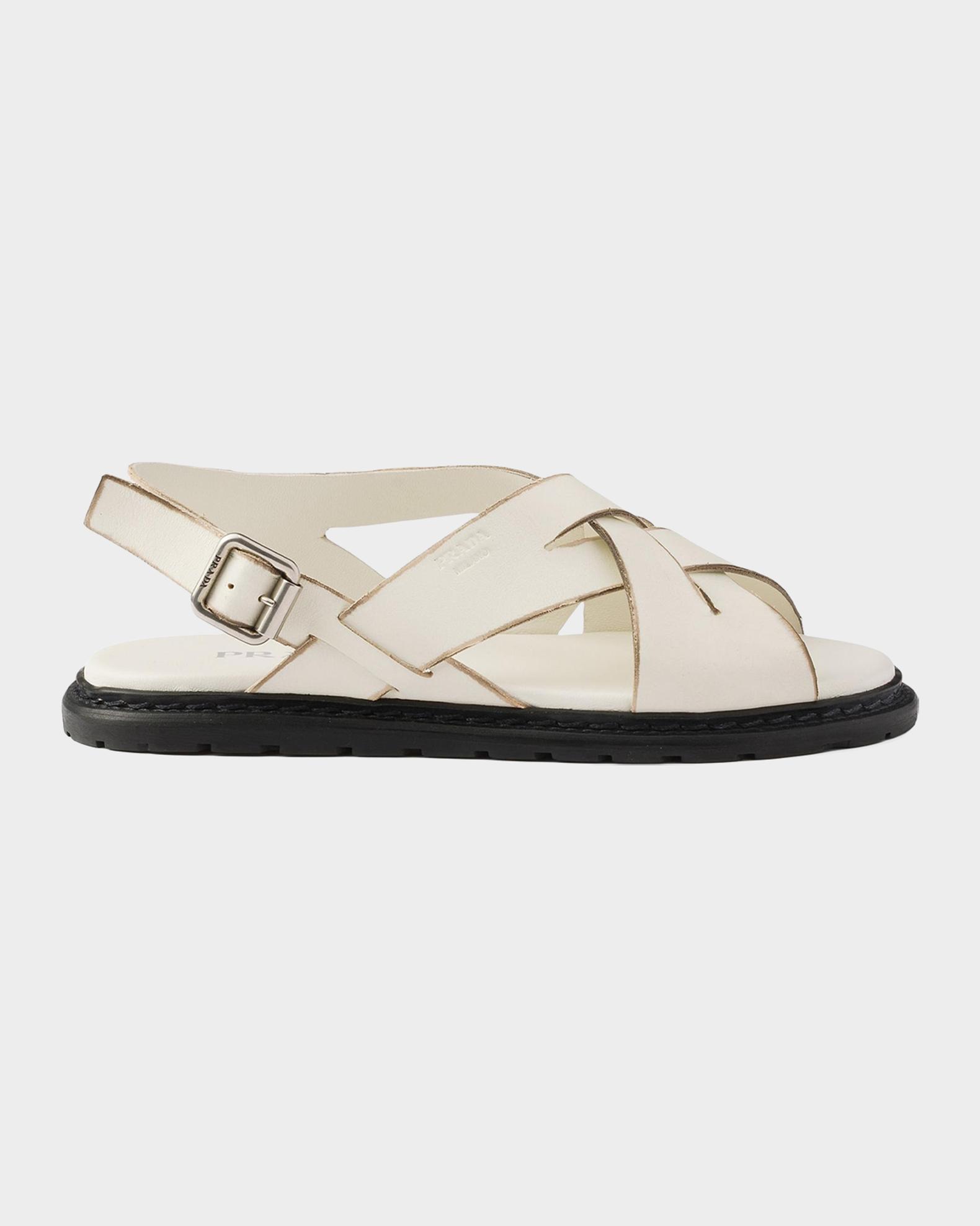Prada Antiqued Leather Sandals | Neiman Marcus