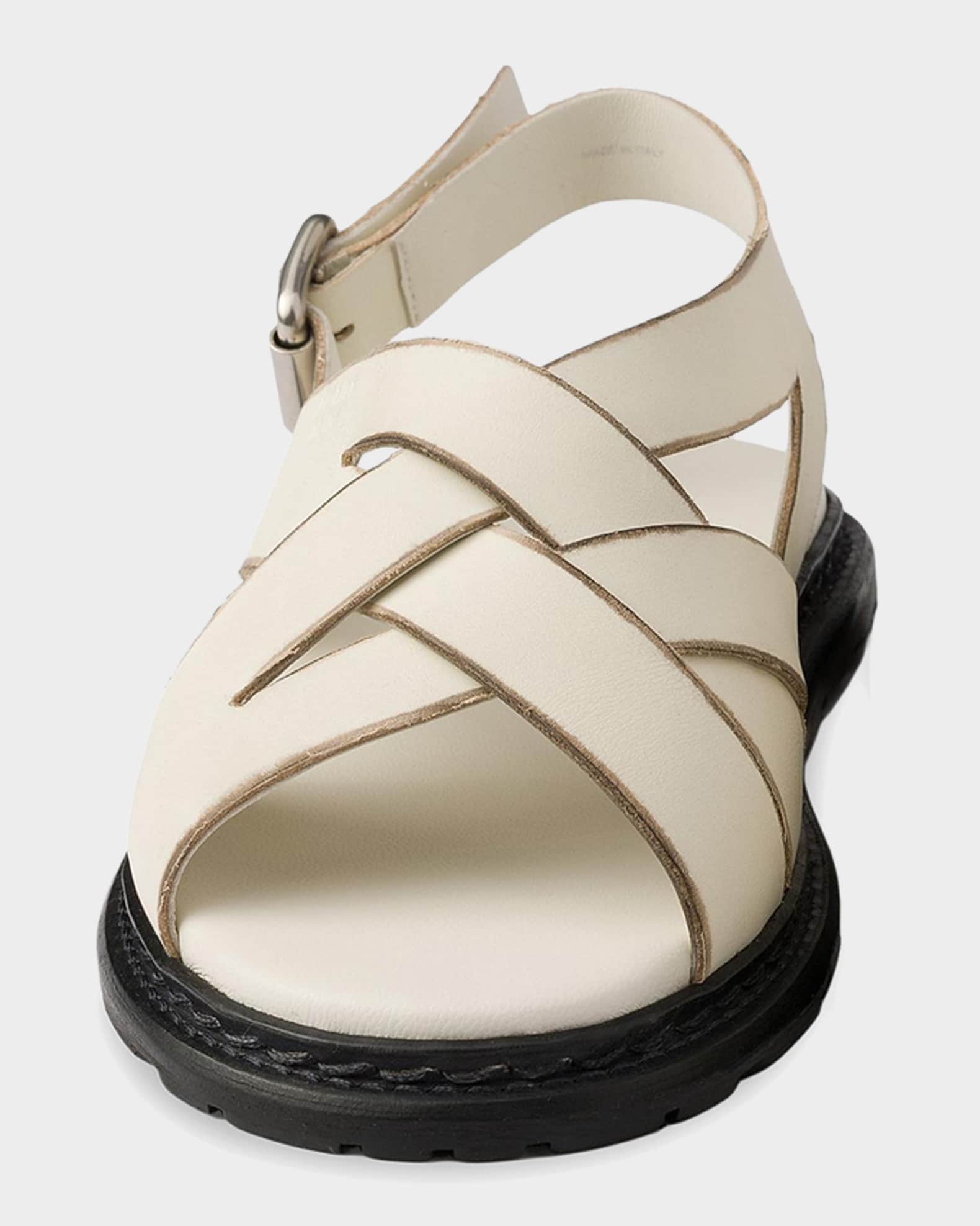 Prada Antiqued Leather Sandals | Neiman Marcus
