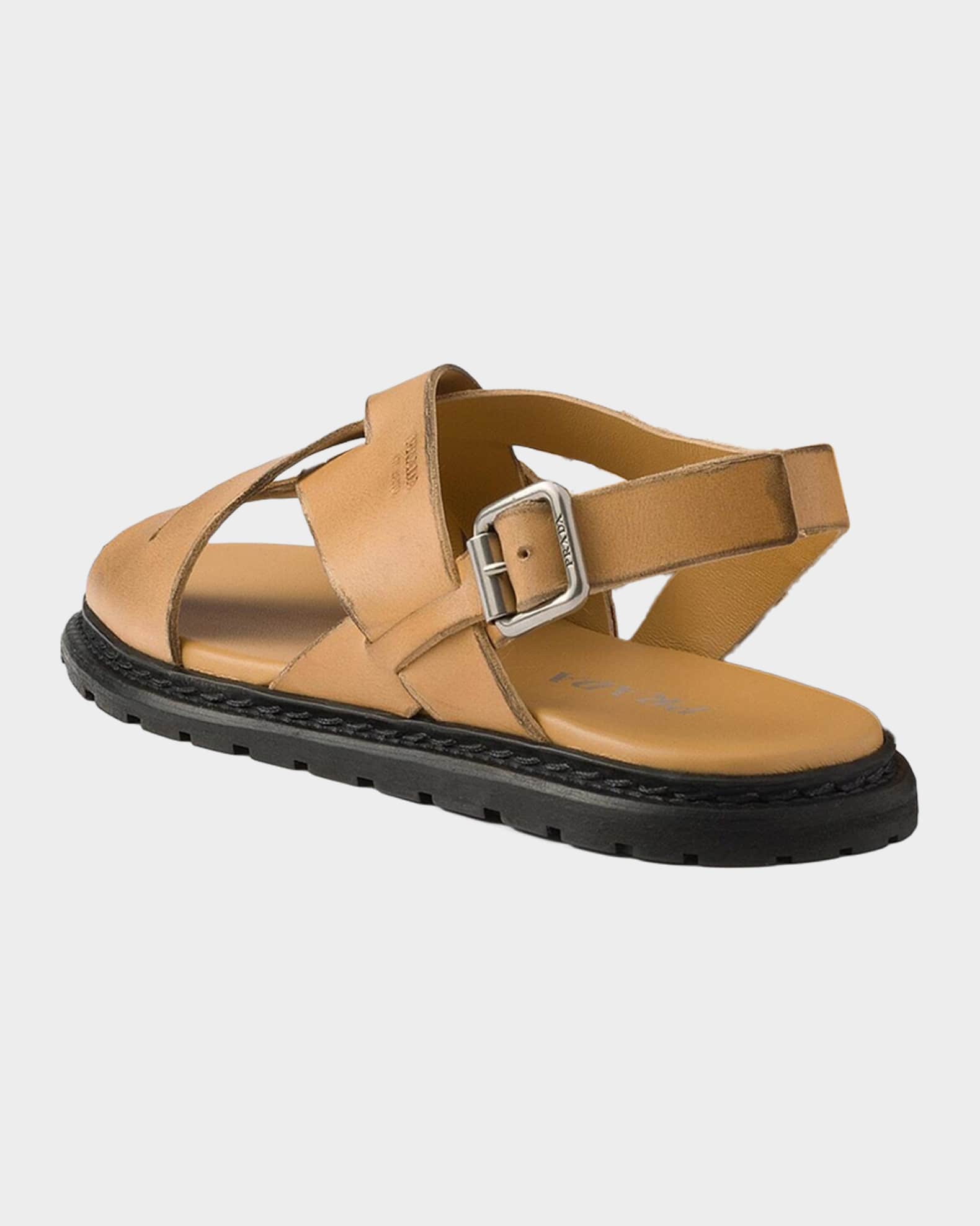 Prada Antiqued Leather Sandals | Neiman Marcus