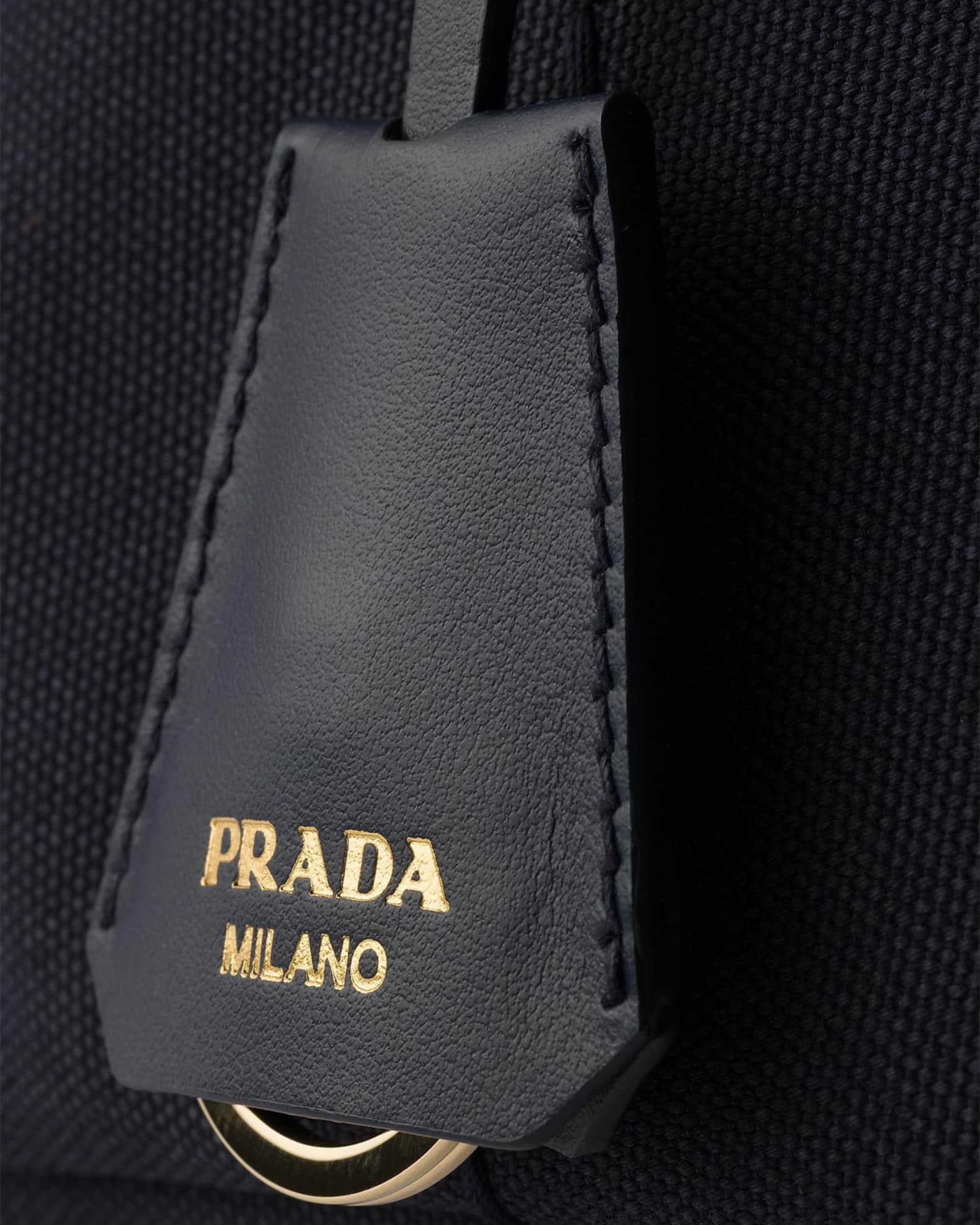 Prada Jardinire Cotton Canvas Mini Top-Handle Bag | Neiman Marcus