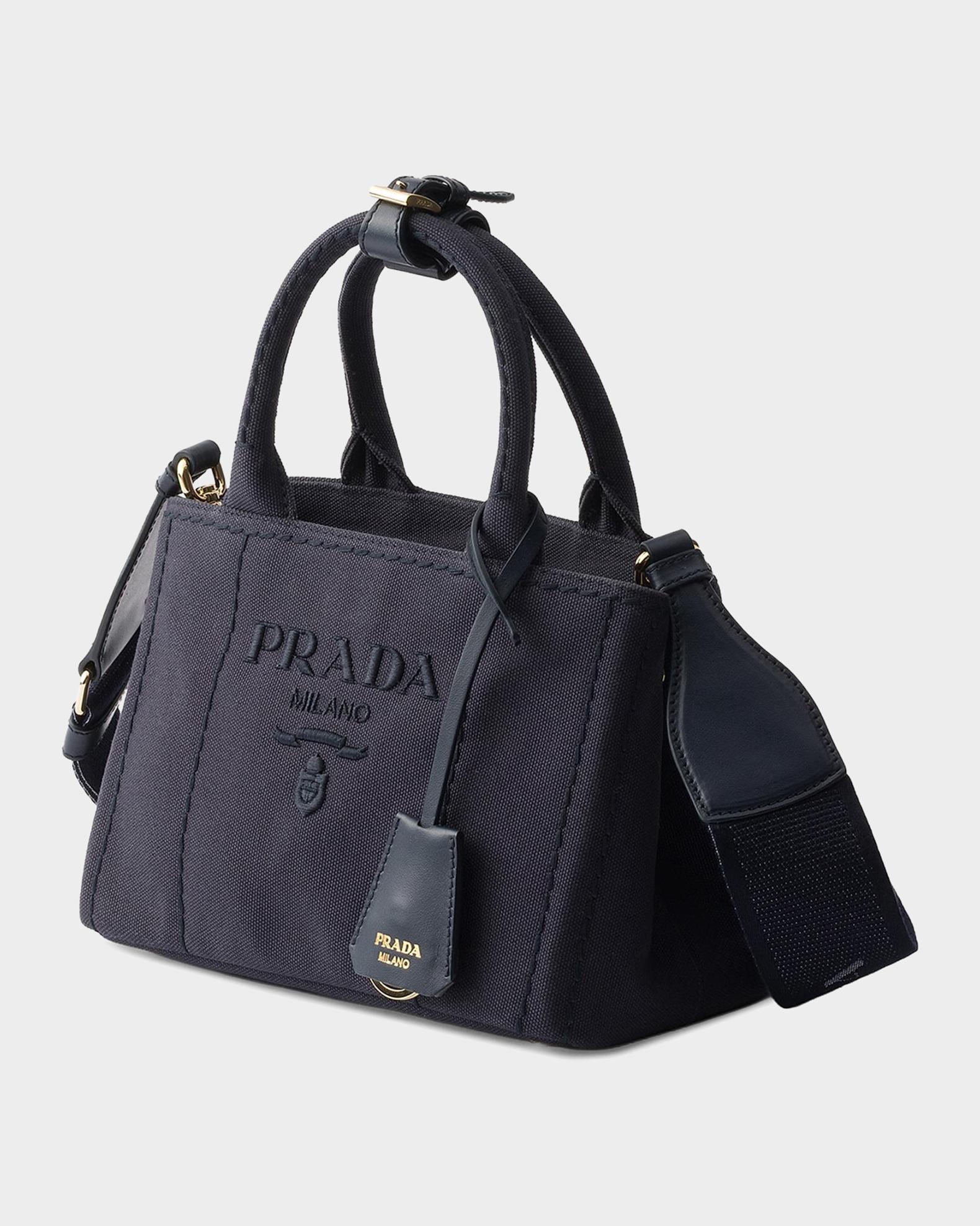 Prada Jardinire Cotton Canvas Mini Top-Handle Bag | Neiman Marcus