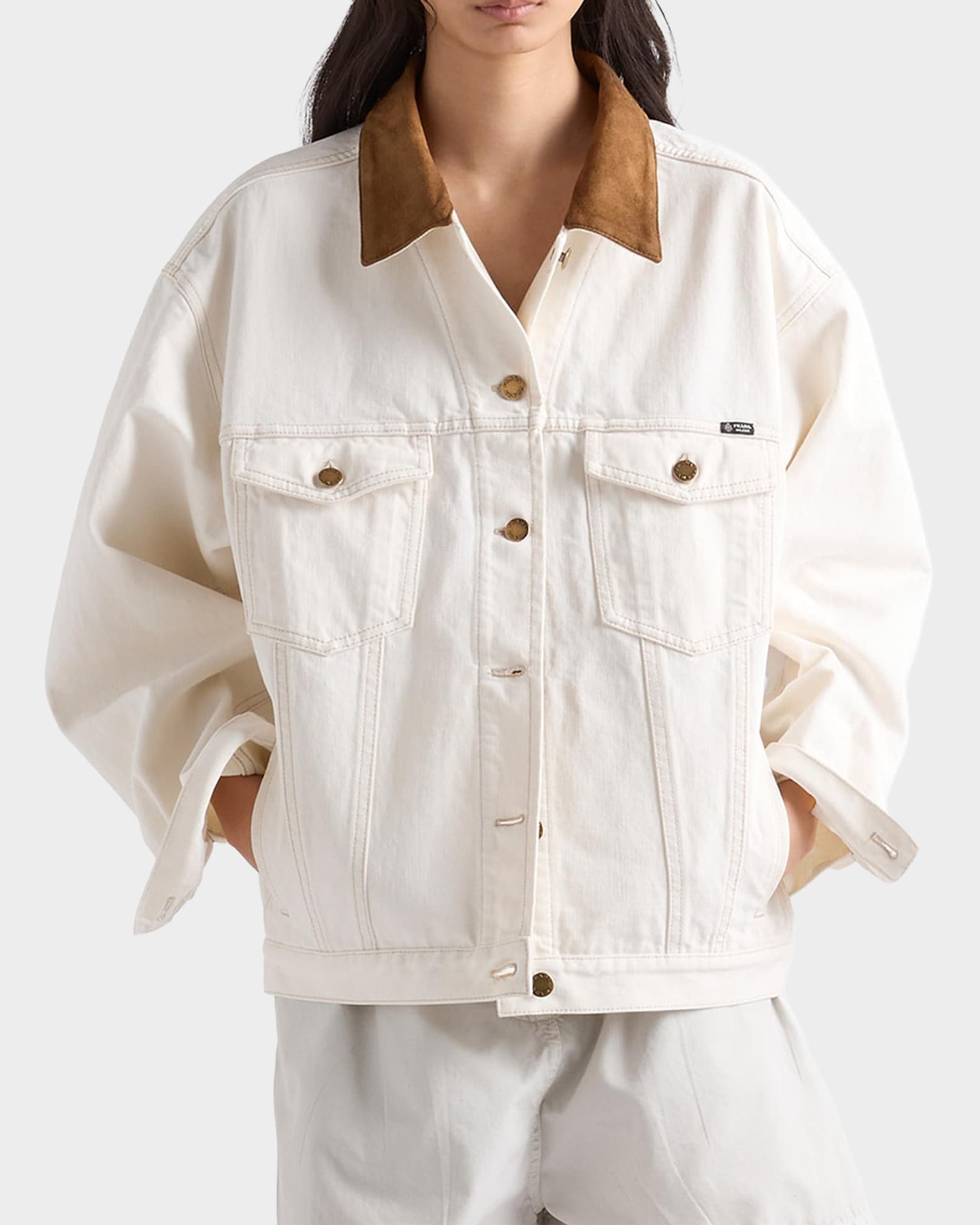 Prada Old Denim Blouson Jacket | Neiman Marcus