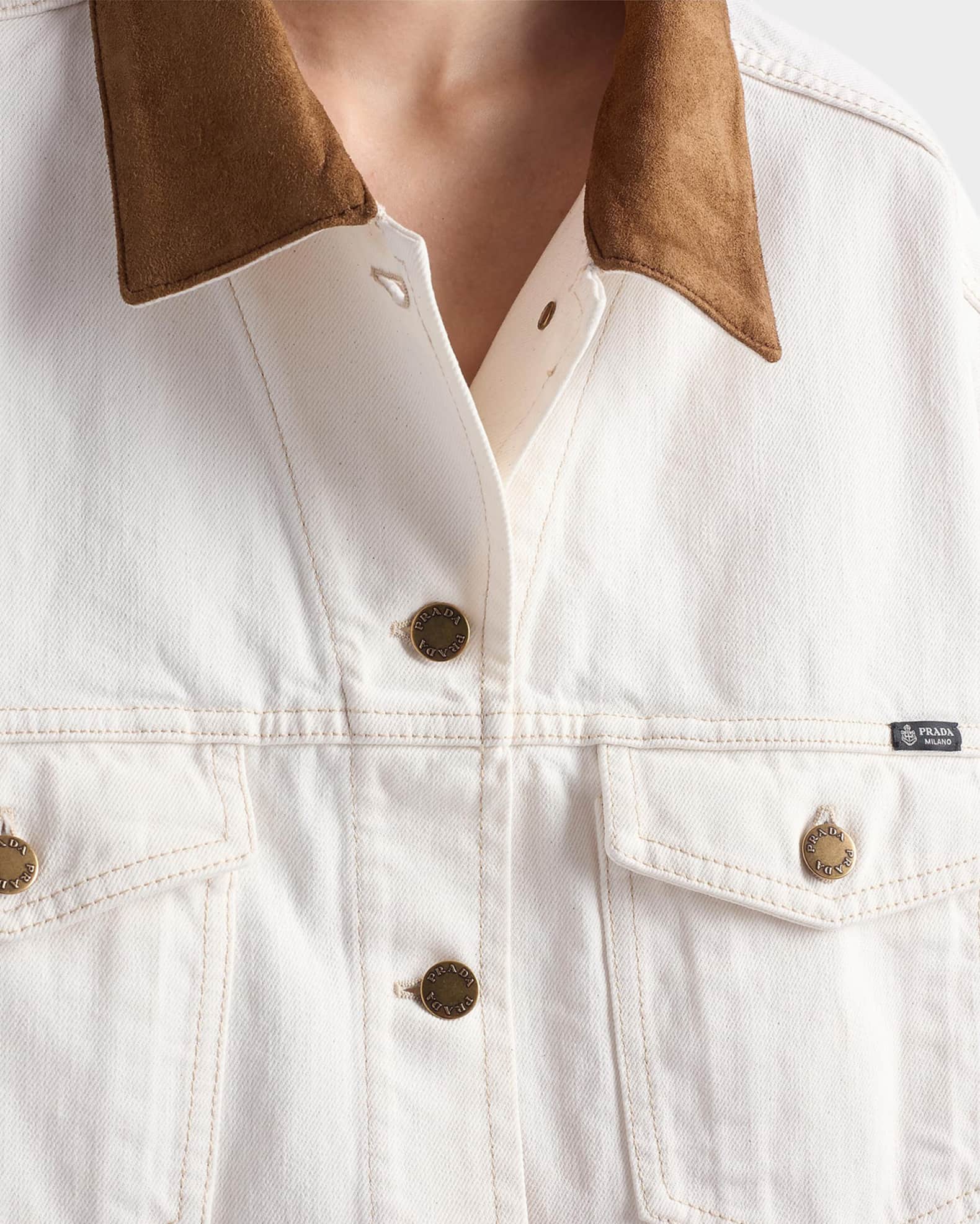 Prada Old Denim Blouson Jacket | Neiman Marcus