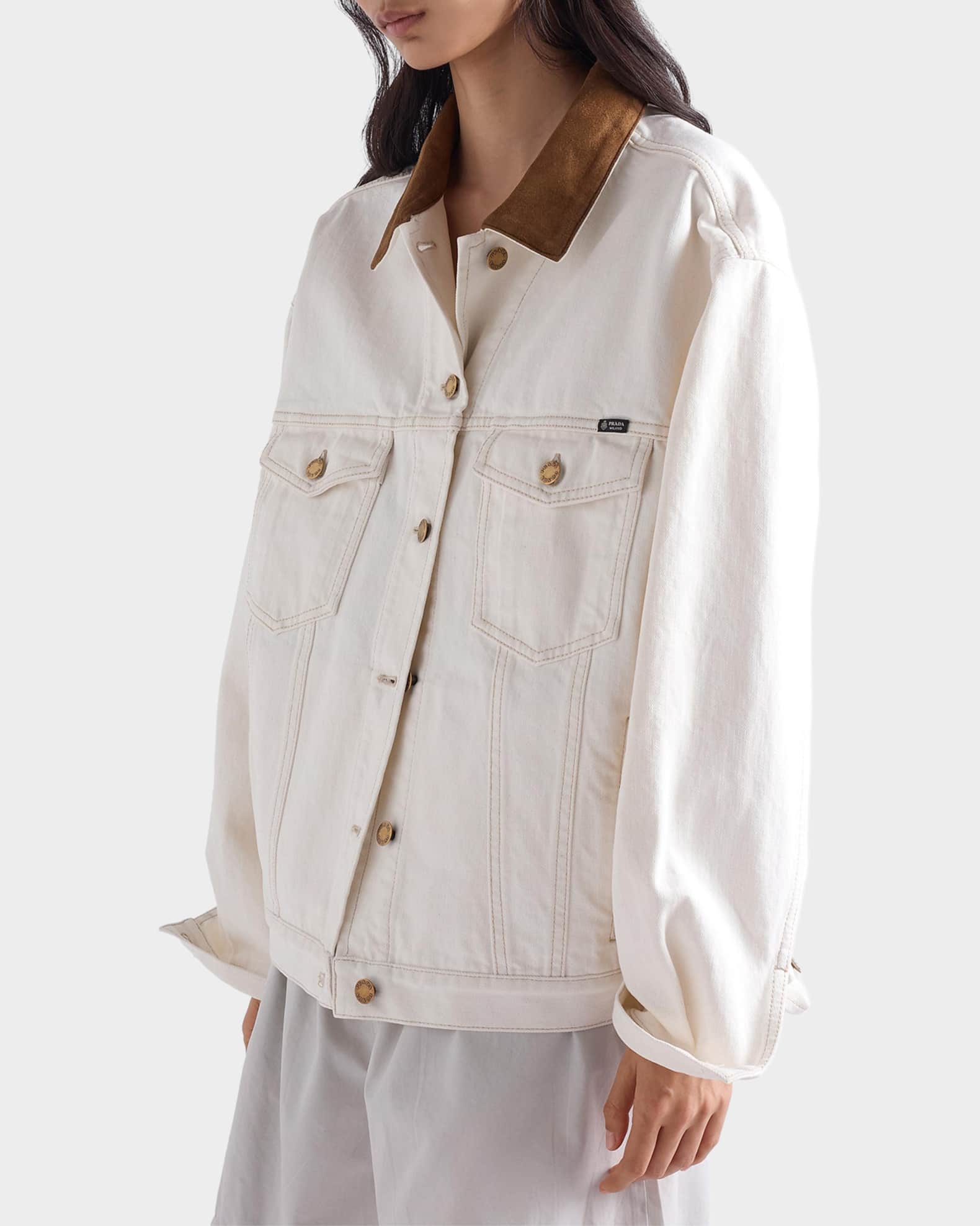 Prada Old Denim Blouson Jacket | Neiman Marcus
