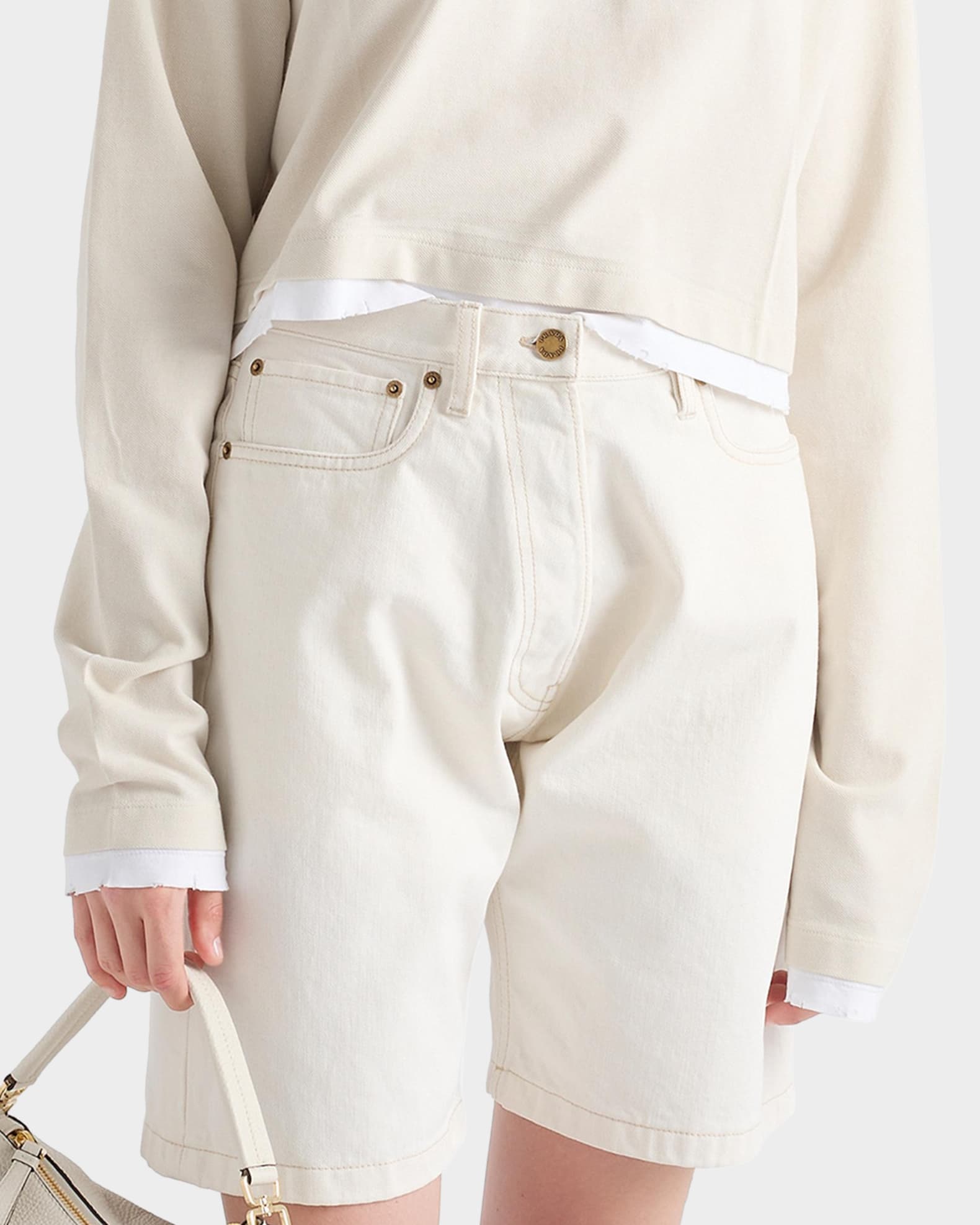 Prada Old Denim Bermuda Shorts | Neiman Marcus