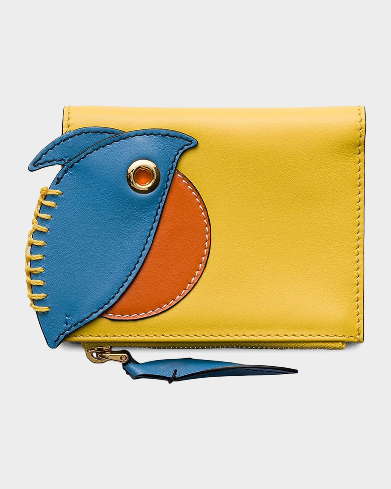 Prada Small Bi-Fold Leather Wallet | Neiman Marcus