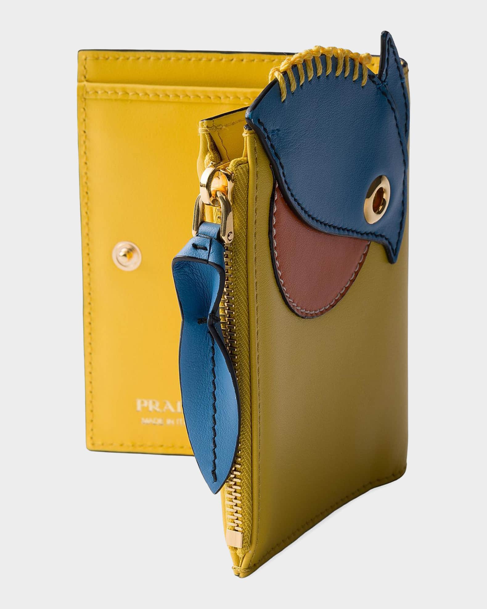 PRADA 財布 Forest Green Leather wallet with coin purse | PRADA - United States